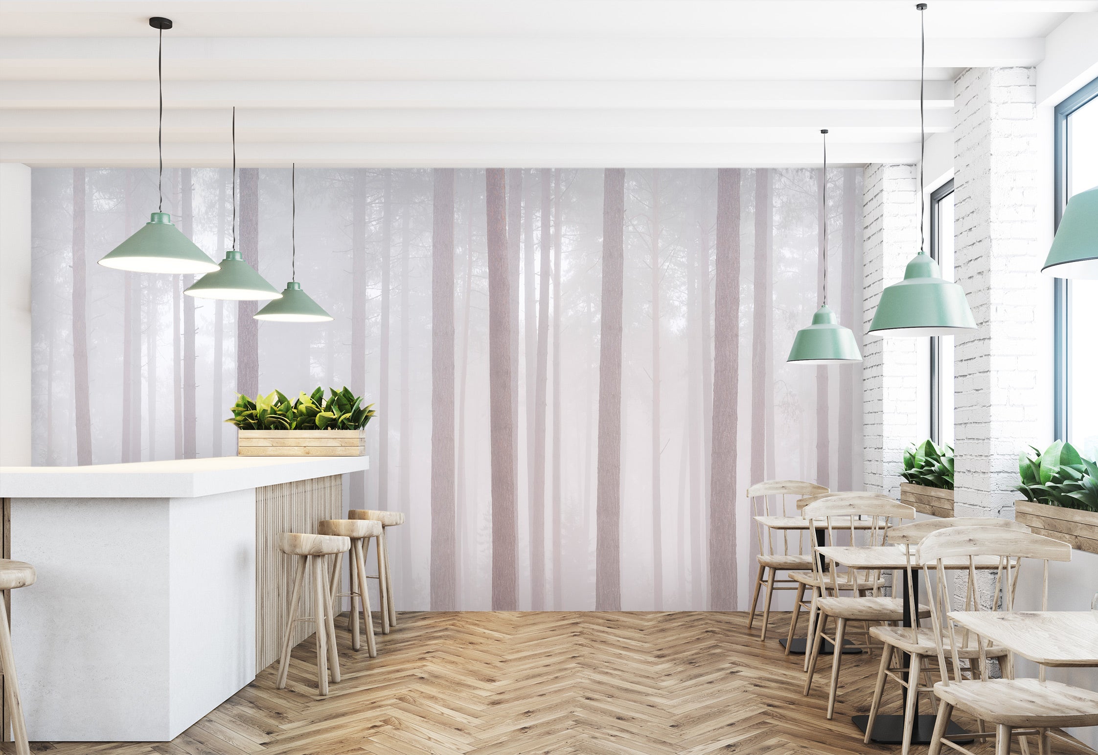 3D Misty Forest 6285 Assaf Frank Wall Mural Wall Murals