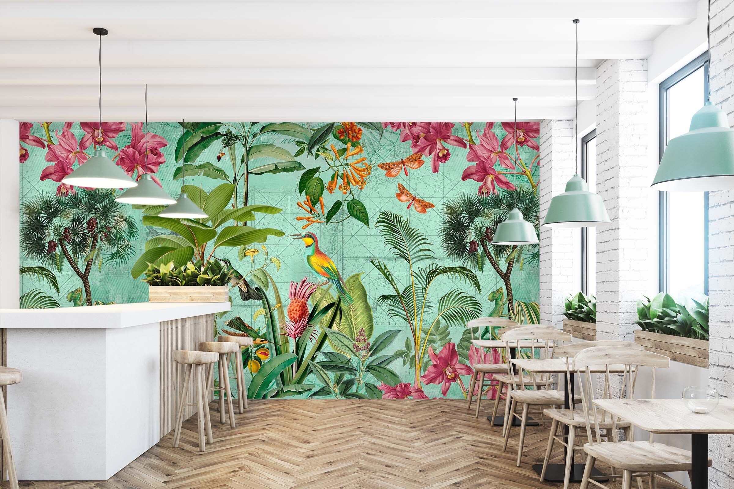 3D Flowers Leaves 1023 Andrea haase Wall Mural Wall Murals Wallpaper AJ Wallpaper 2 
