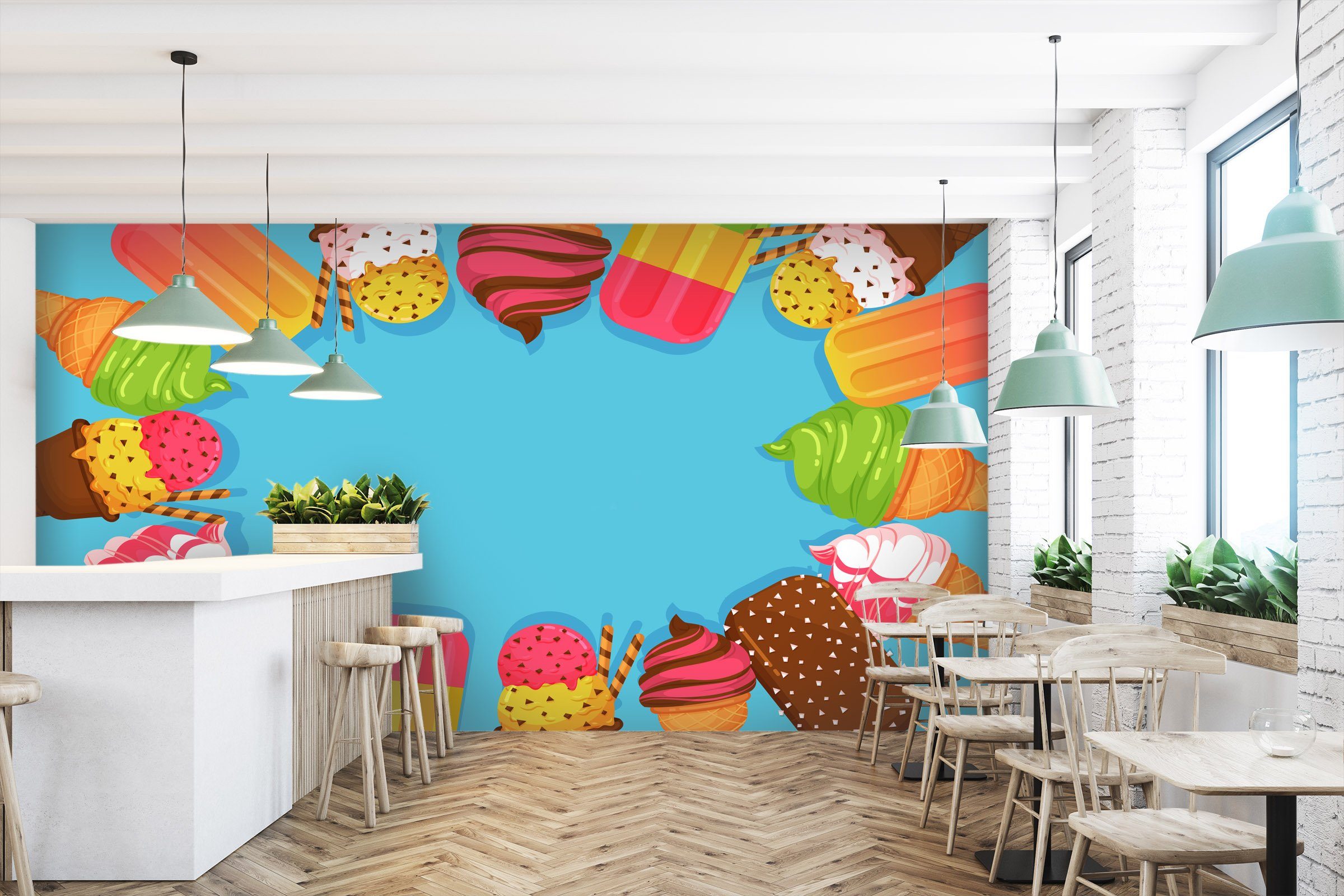 3D Bright Color Ice Cream 211 Wallpaper AJ Wallpaper 2 