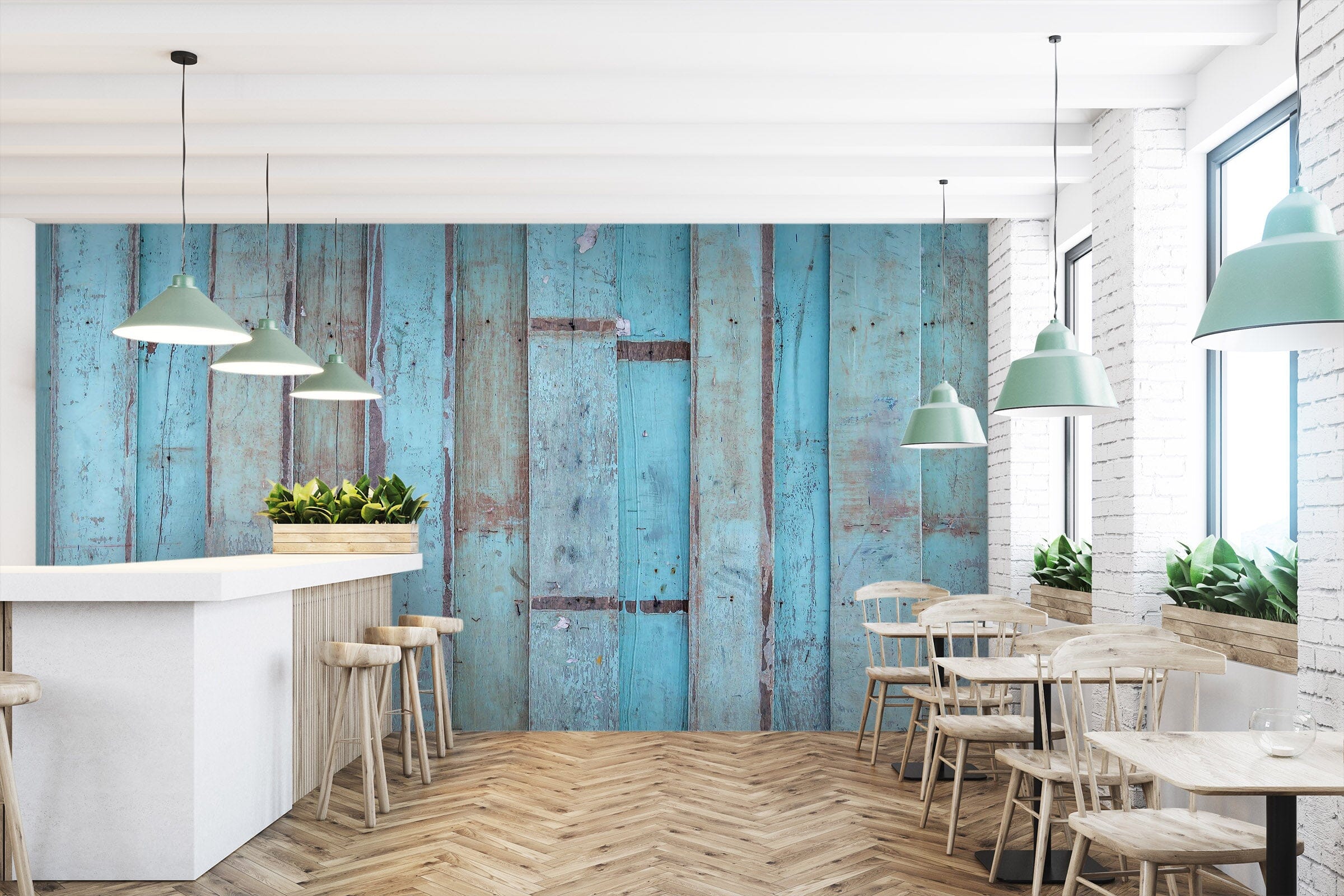 3D Wood Blue 1492 Wall Murals Wallpaper AJ Wallpaper 2 