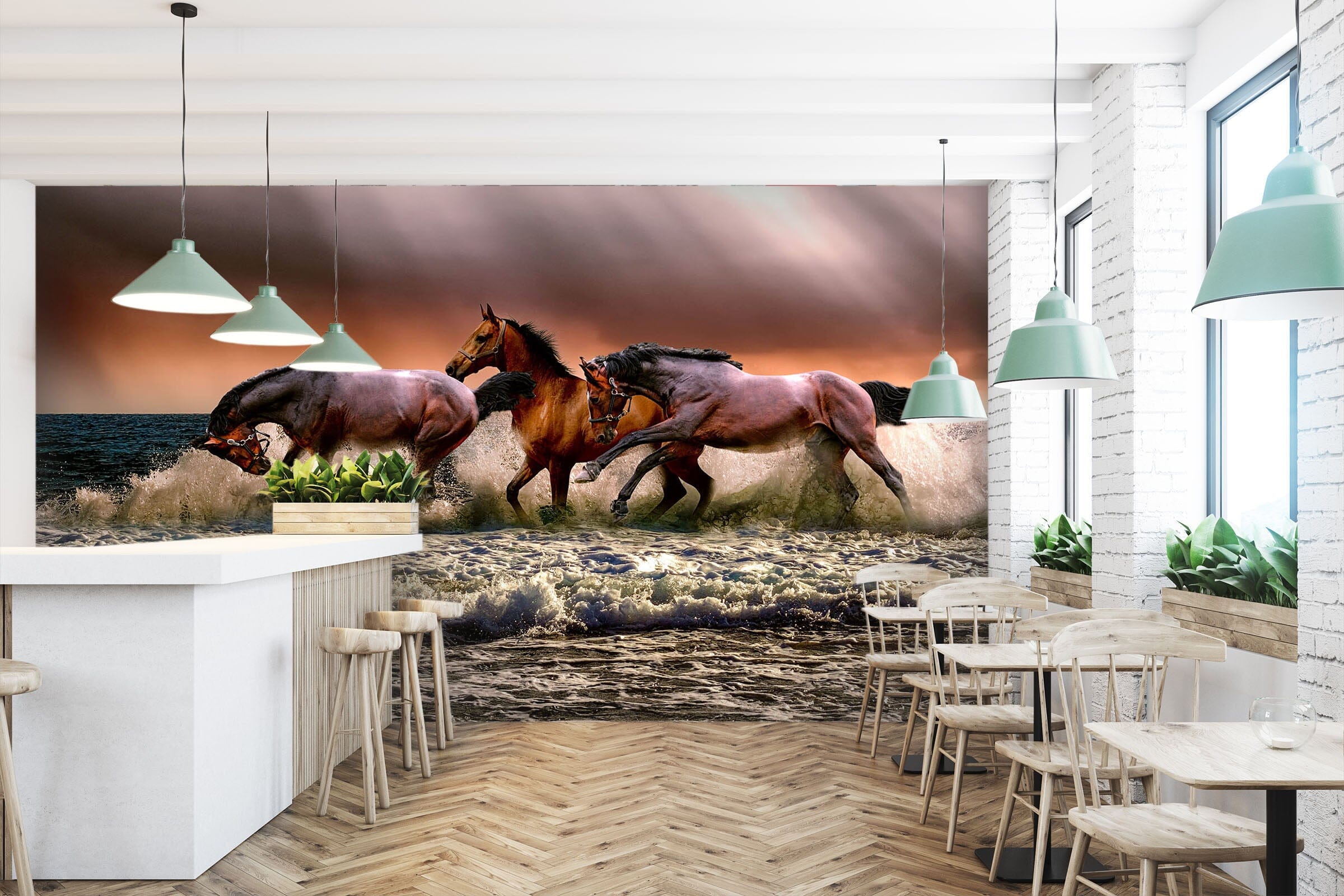 3D Sea Wave Horse 134 Wall Murals Wallpaper AJ Wallpaper 2 