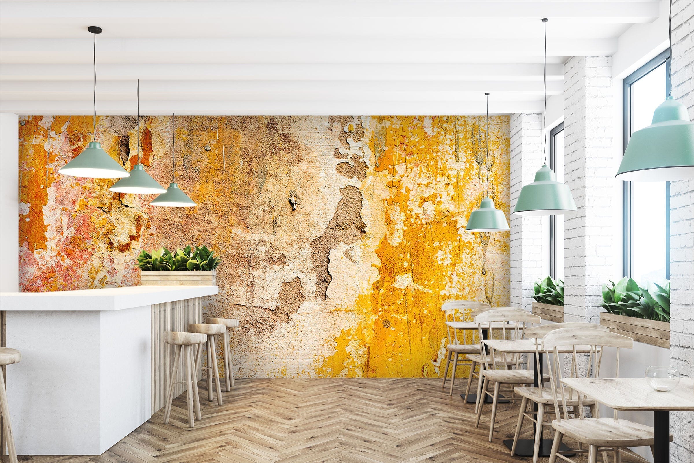 3D Yellow City Wall 1925 Wall Murals Wallpaper AJ Wallpaper 2 