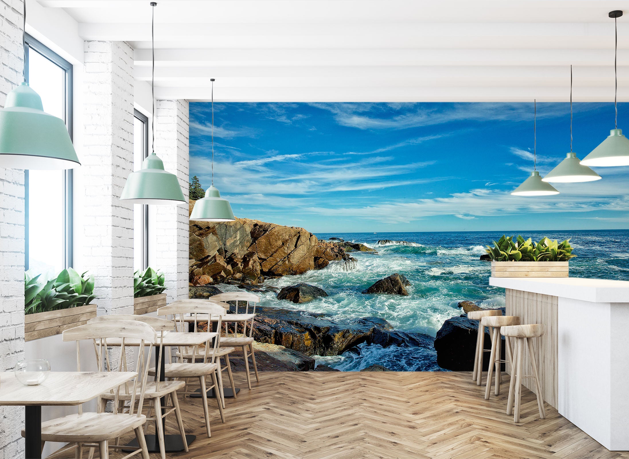 3D Acadia Coastline 61141 Kathy Barefield Wall Mural Wall Murals