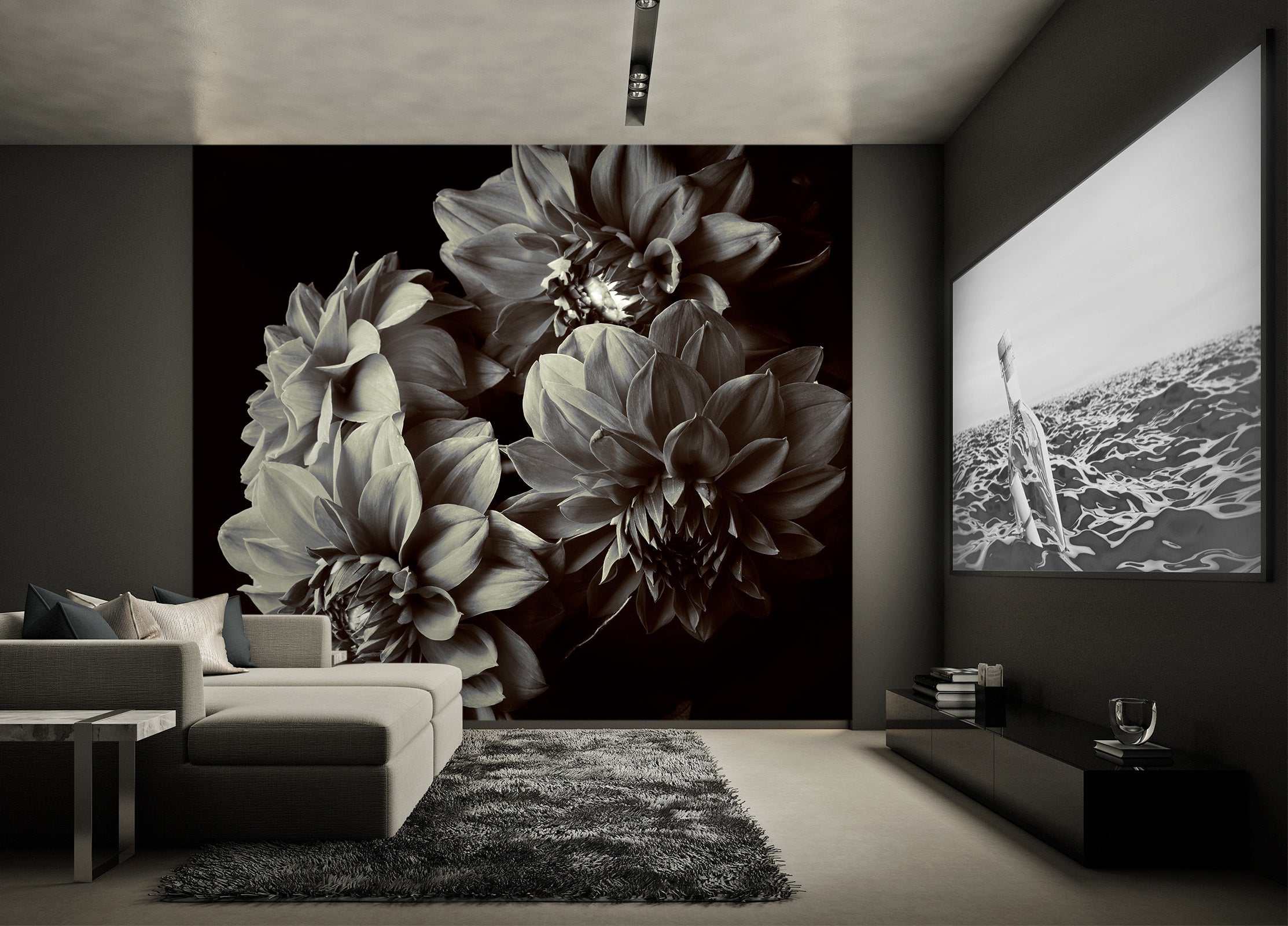 3D Black Ash Flowers 58185 Wall Murals