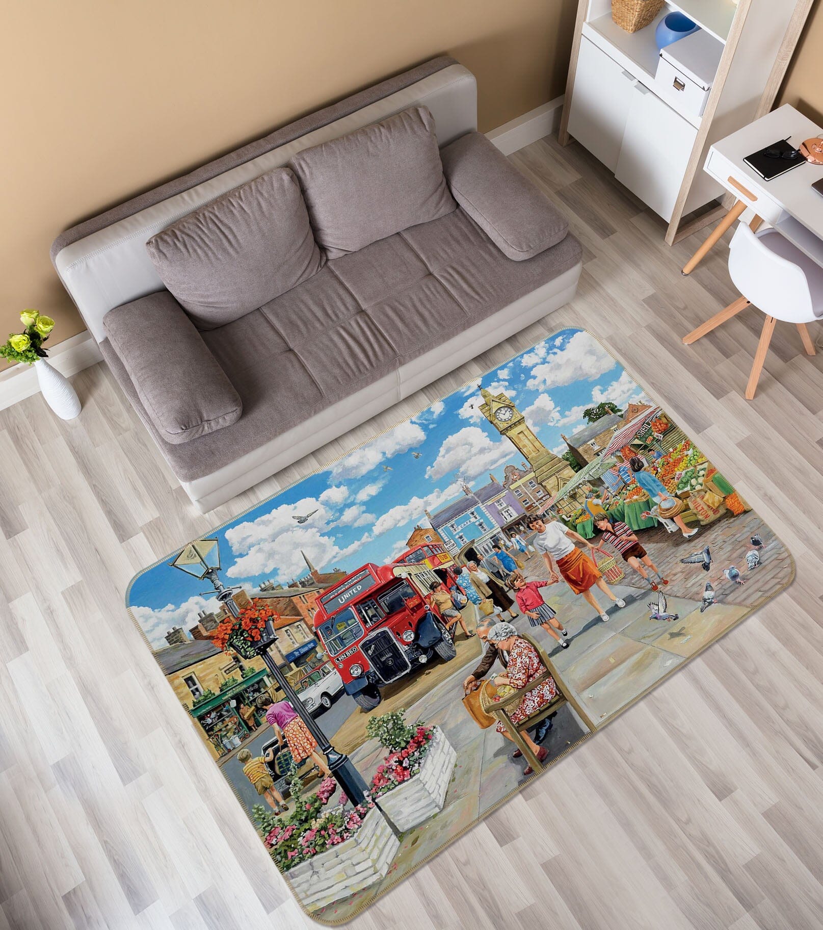 3D Lively City 1052 Trevor Mitchell Rug Non Slip Rug Mat Mat AJ Creativity Home 