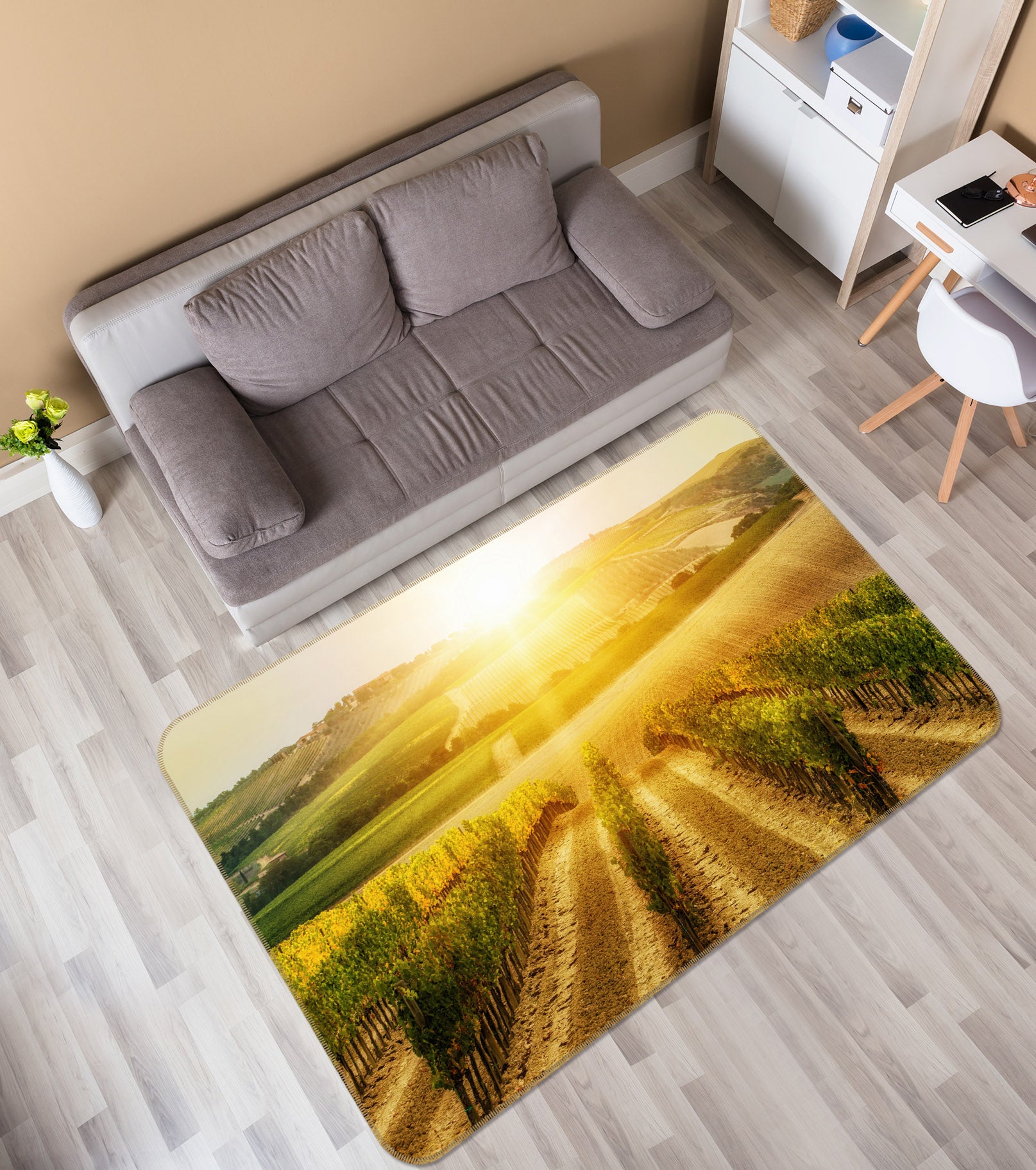 3D Field Lane 29174 Non Slip Rug Mat