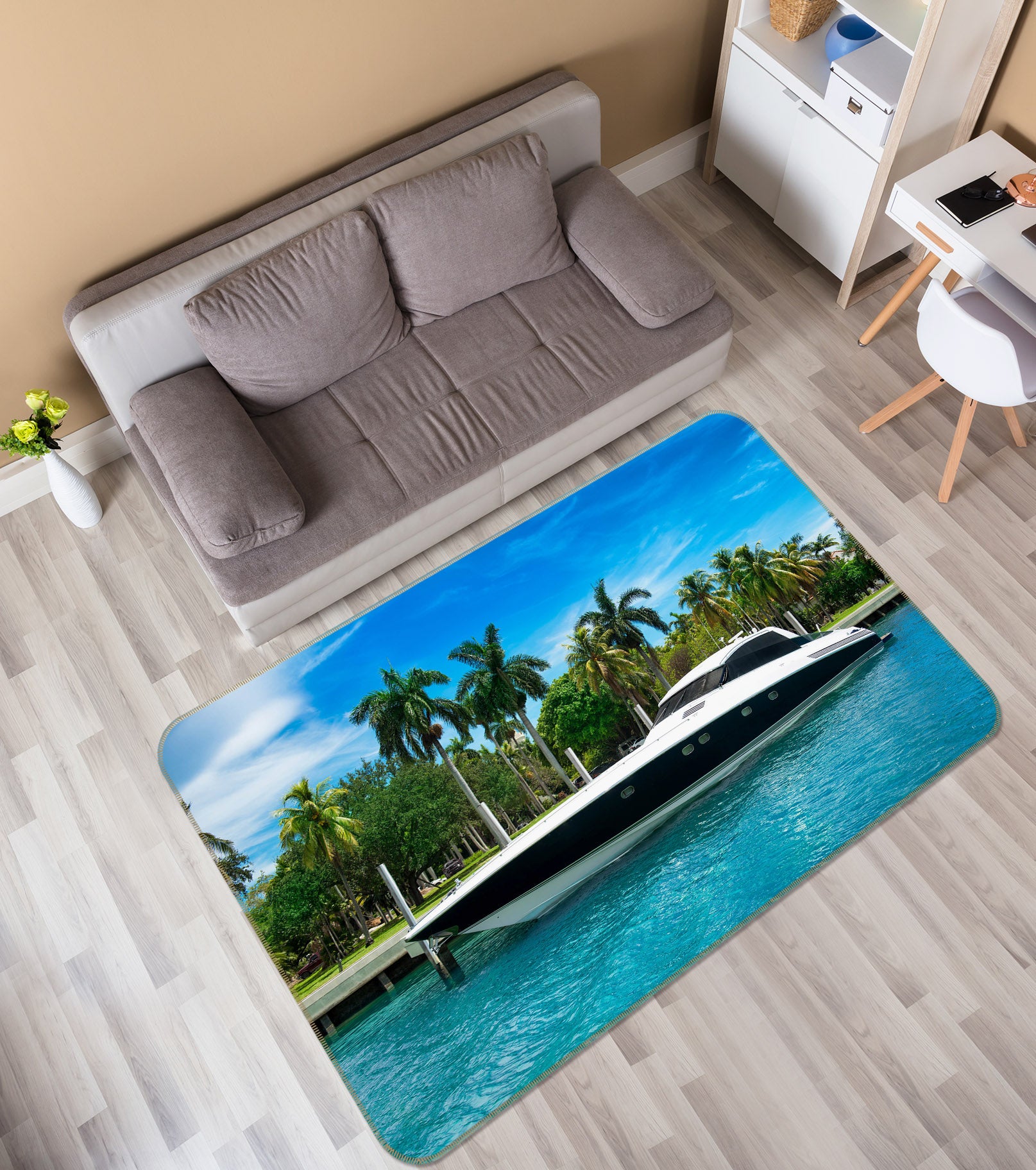 3D Seawater Ferry 42054 Vehicle Non Slip Rug Mat