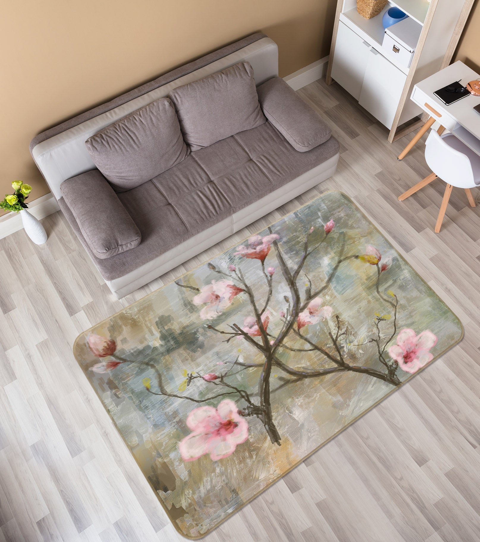 3D Flower 30175 Non Slip Rug Mat