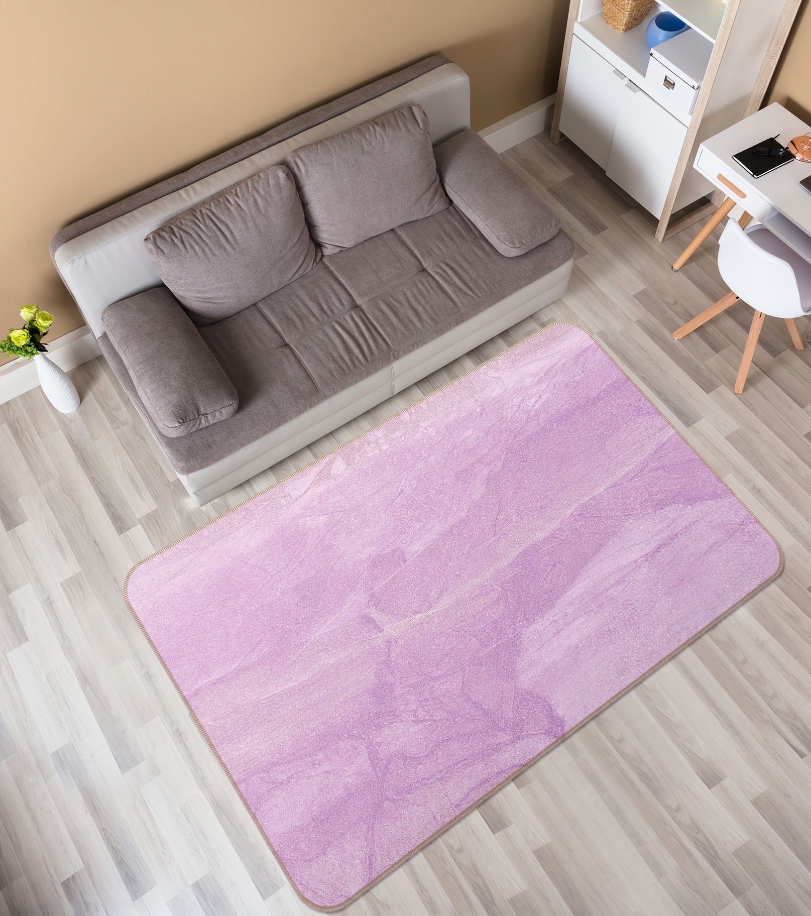 3D Light Purple 31061 Non Slip Rug Mat