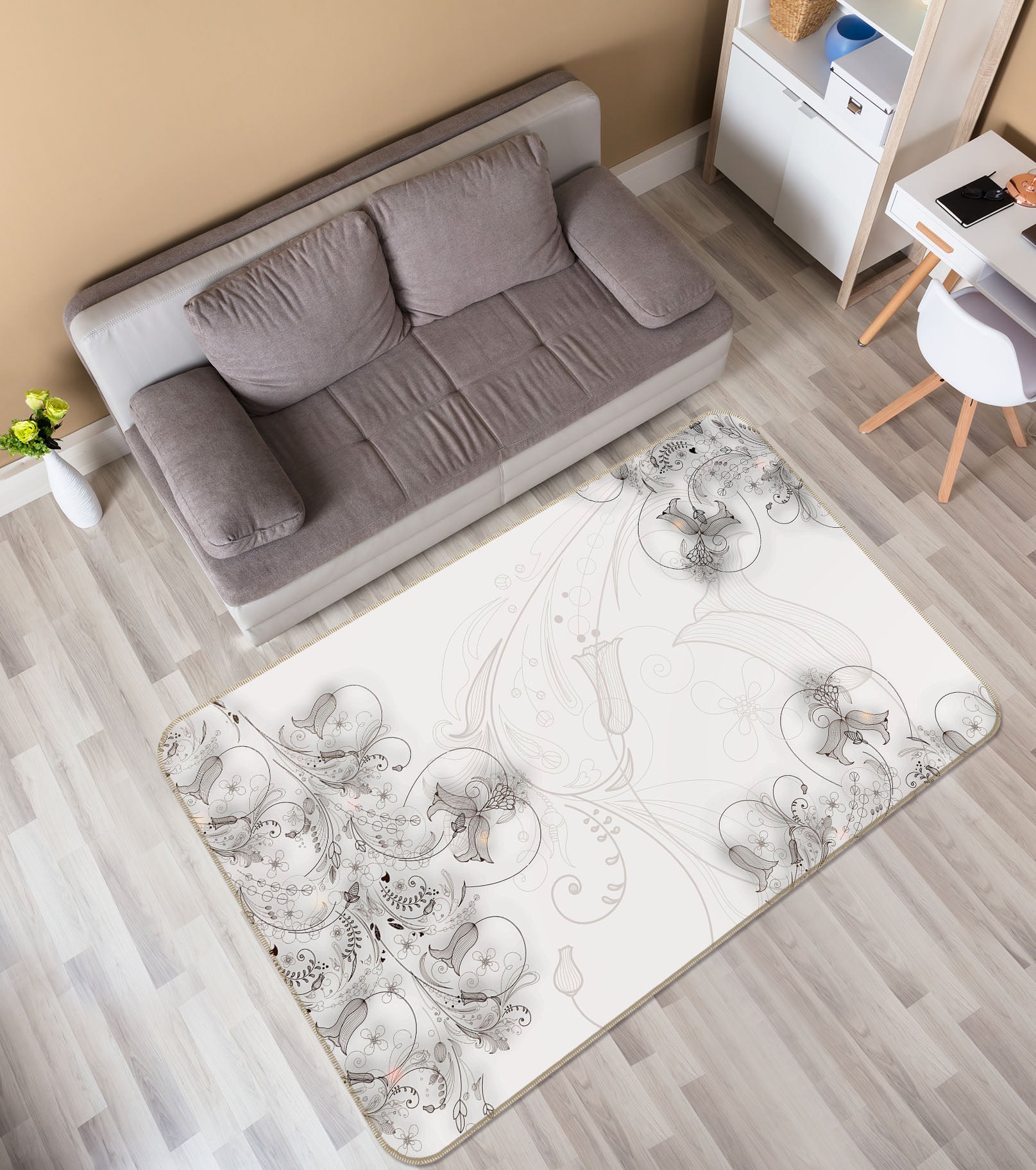 3D Pattern 34039 Non Slip Rug Mat