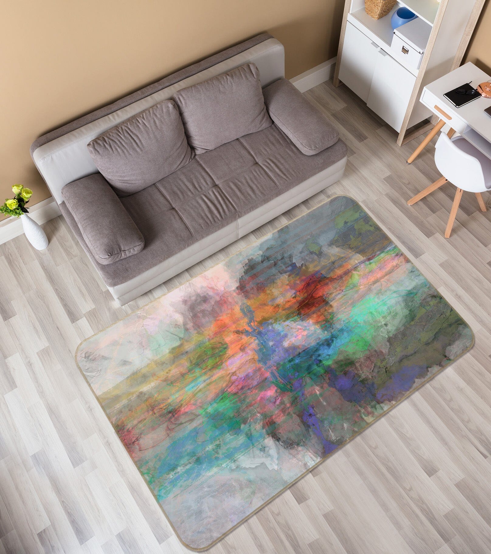 3D Color Graffiti 1035 Michael Tienhaara Rug Non Slip Rug Mat Mat AJ Creativity Home 