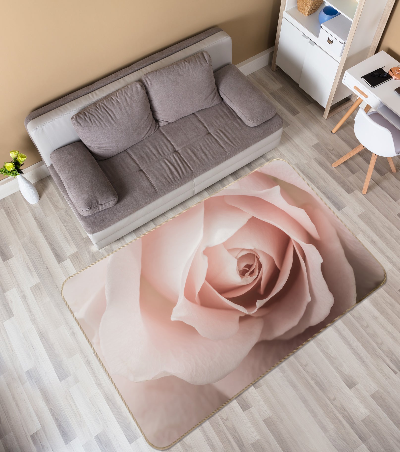 3D Flower 30128 Non Slip Rug Mat