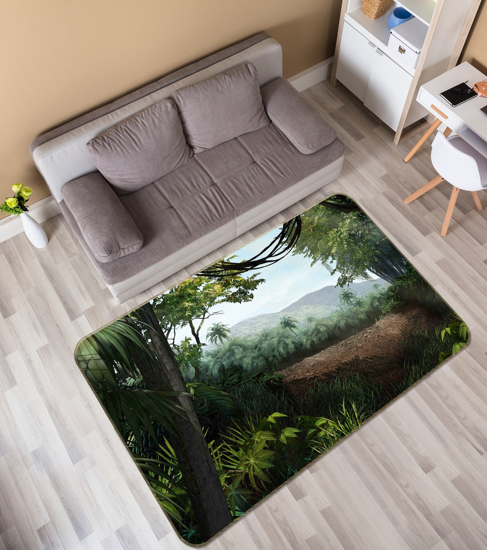 3D Jungle 65100 Non Slip Rug Mat