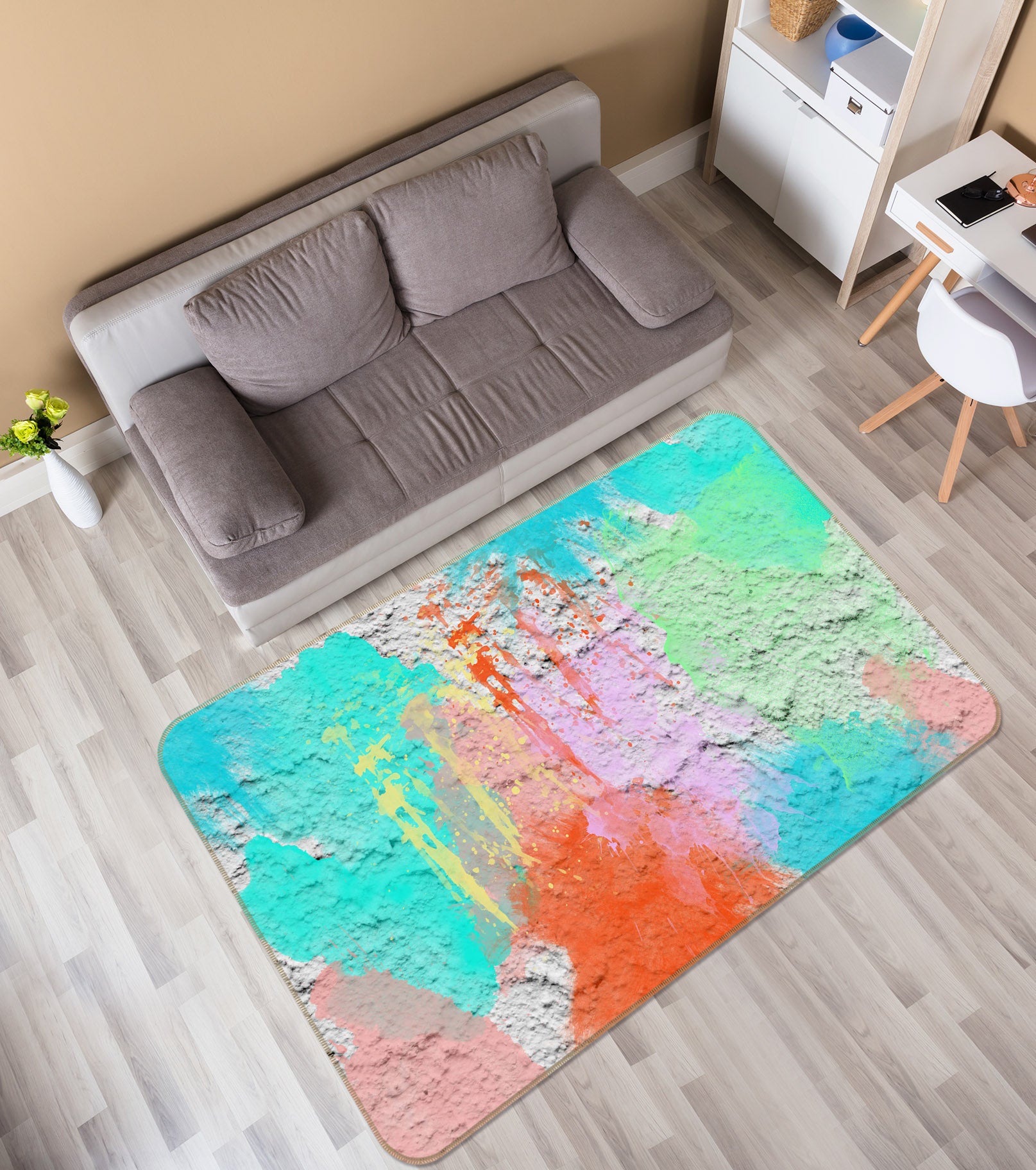 3D Colorful 35207 Non Slip Rug Mat