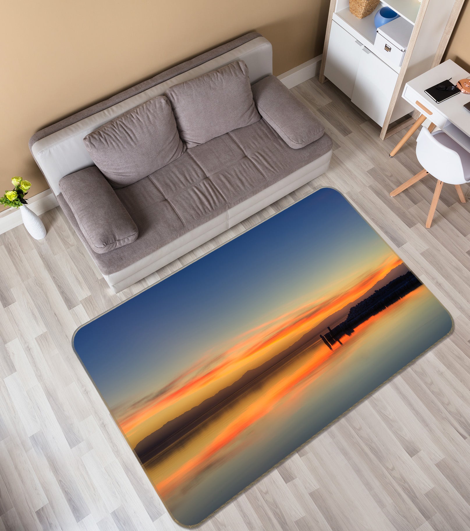 3D Lake Surface 29185 Non Slip Rug Mat
