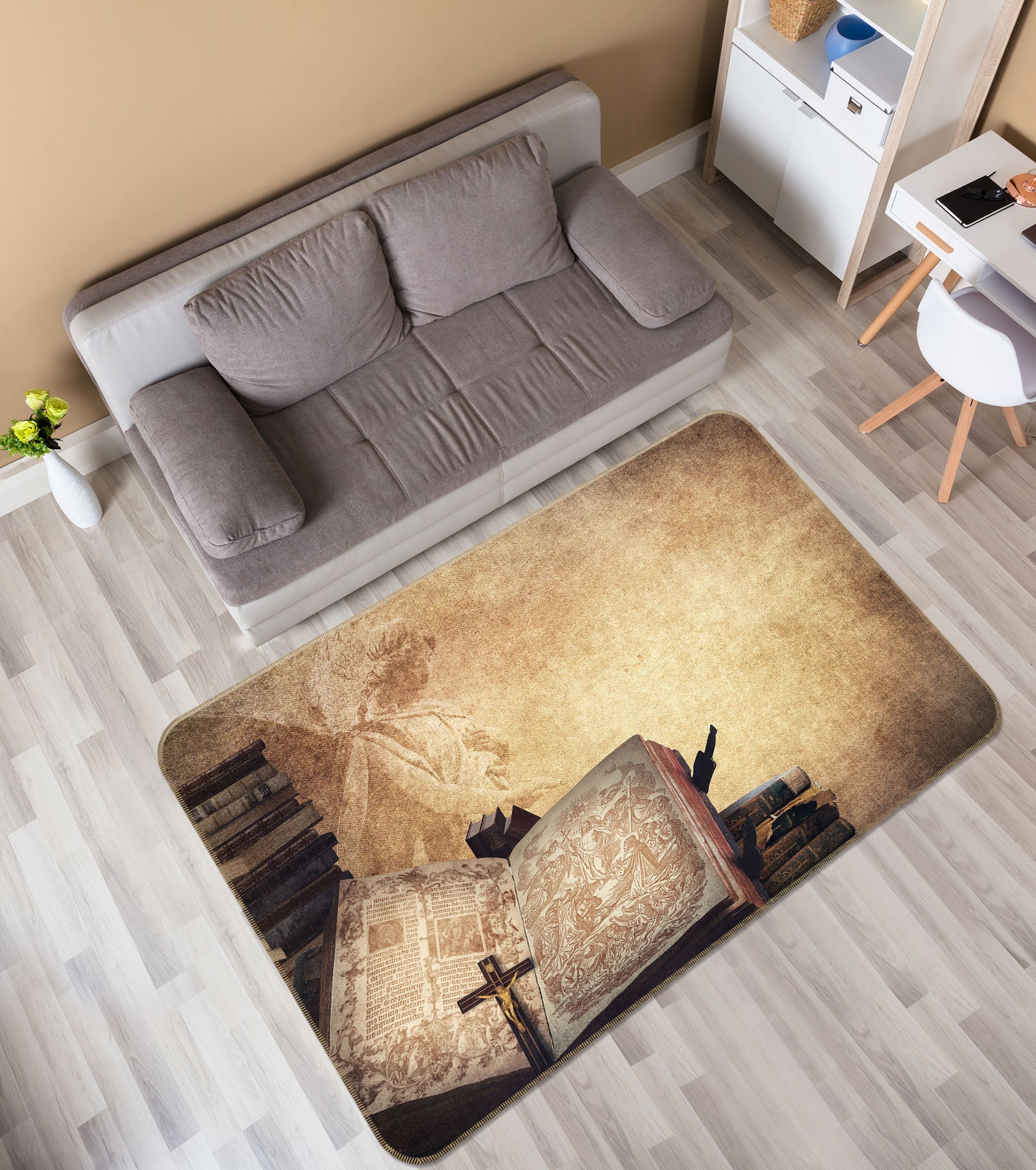 3D Book Cross 36114 Non Slip Rug Mat