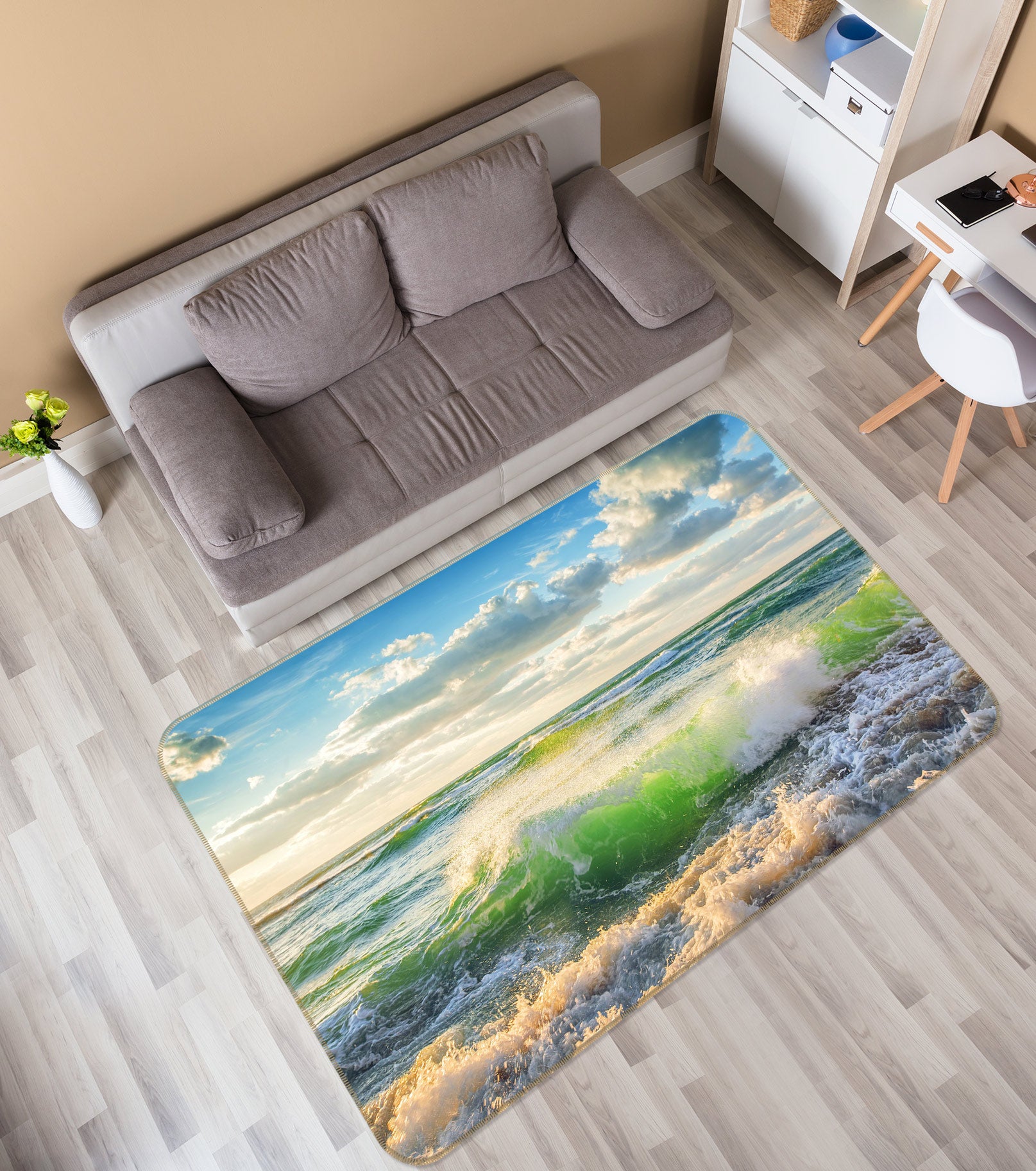 3D Waves 76296 Non Slip Rug Mat