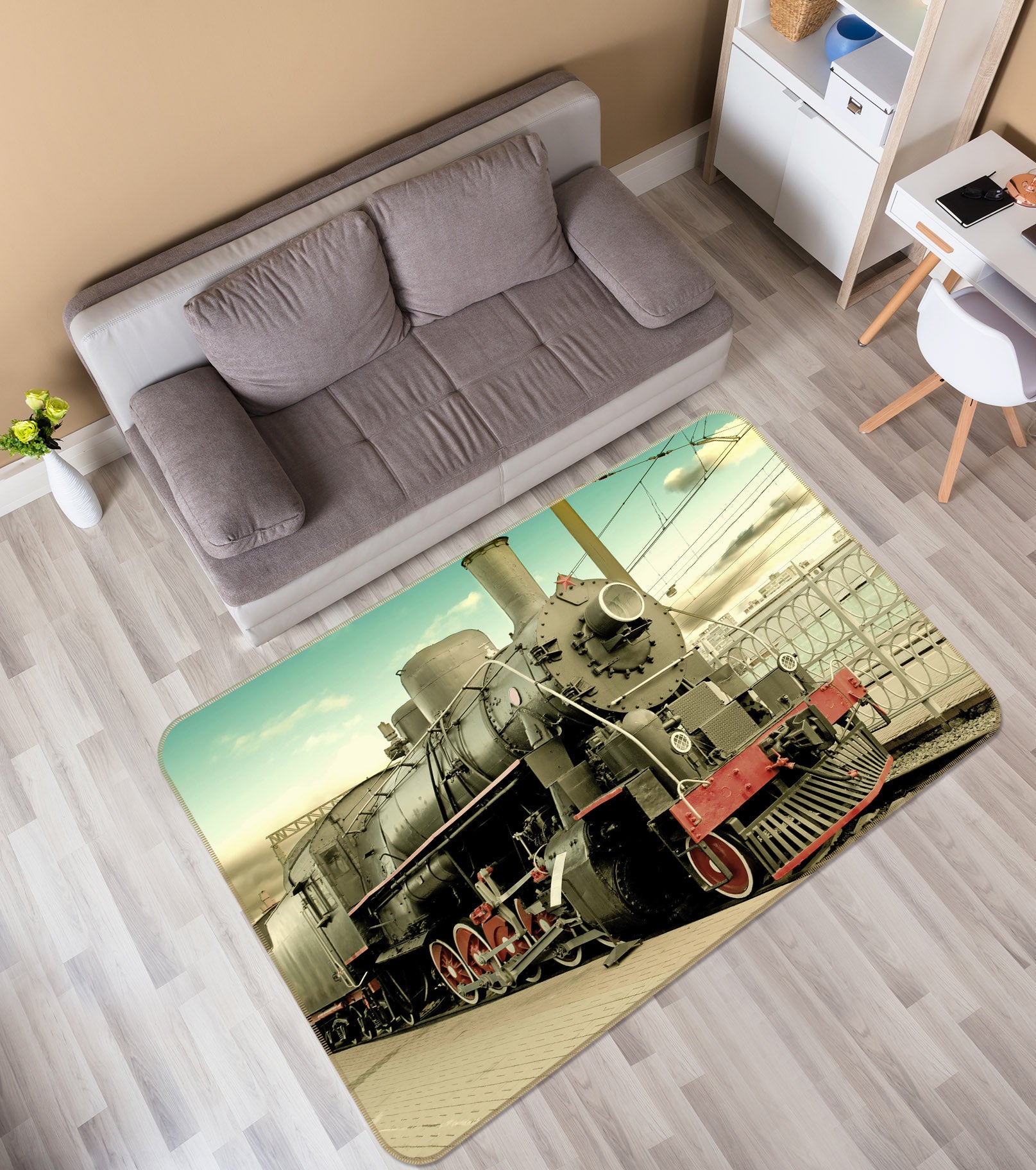 3D Train 68098 Vehicle Non Slip Rug Mat