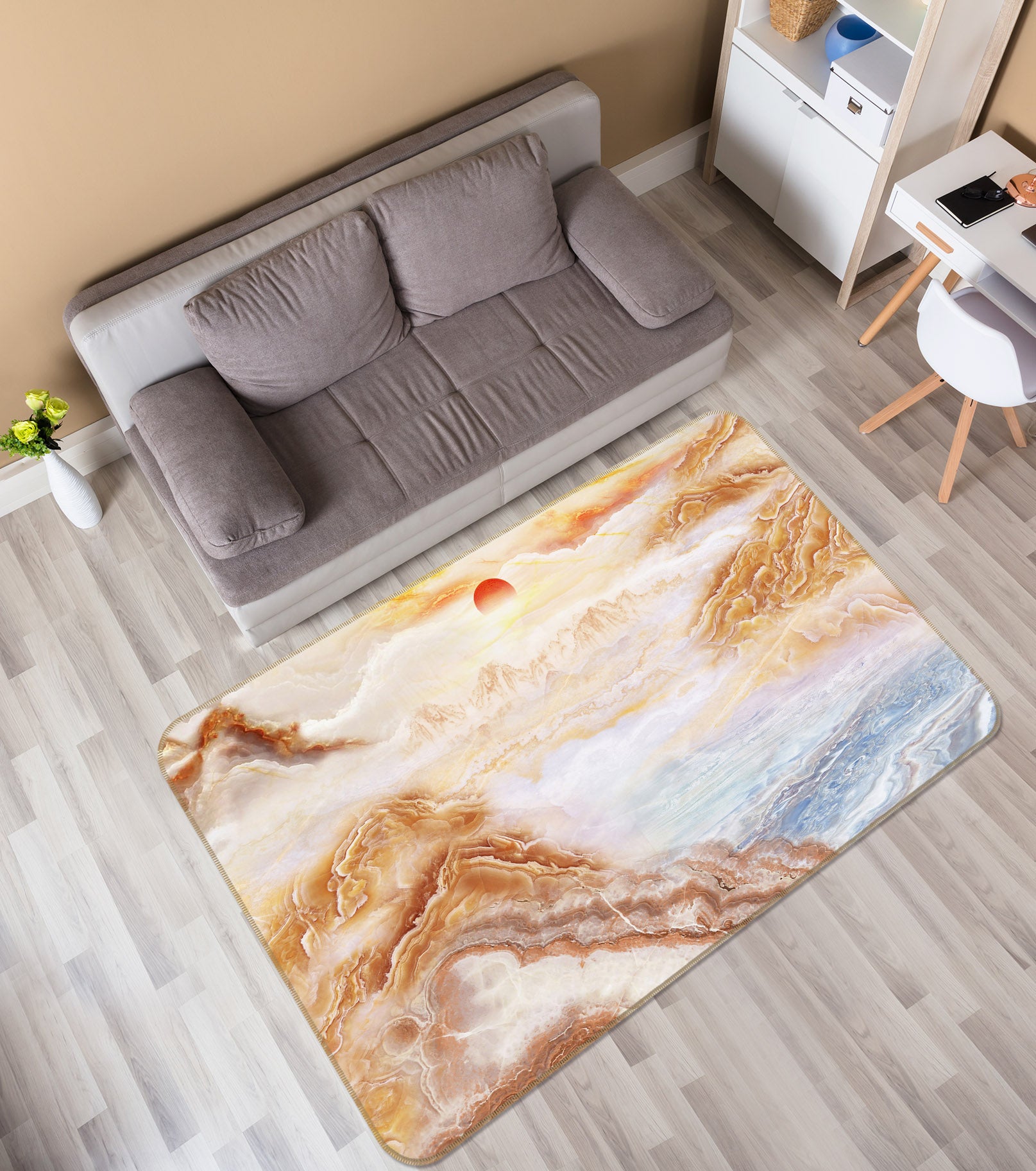 3D Mountains 34011 Non Slip Rug Mat