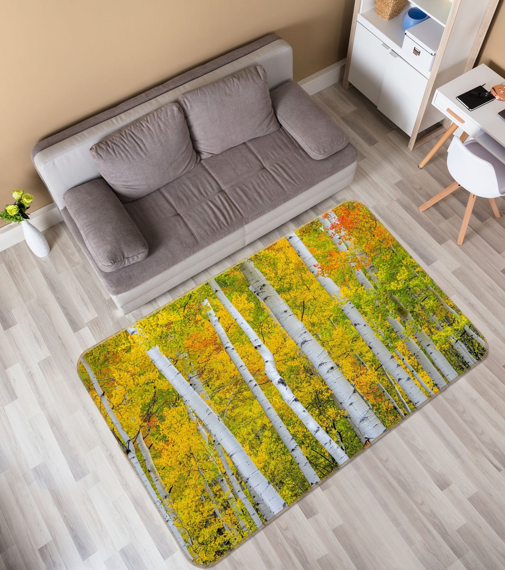 3D White Trunk 1161 Marco Carmassi Rug Non Slip Rug Mat Mat AJ Creativity Home 