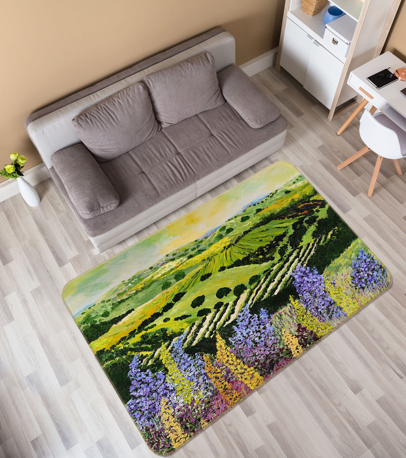 3D Purple Garden 1005 Allan P. Friedlander Rug Non Slip Rug Mat Mat AJ Creativity Home 