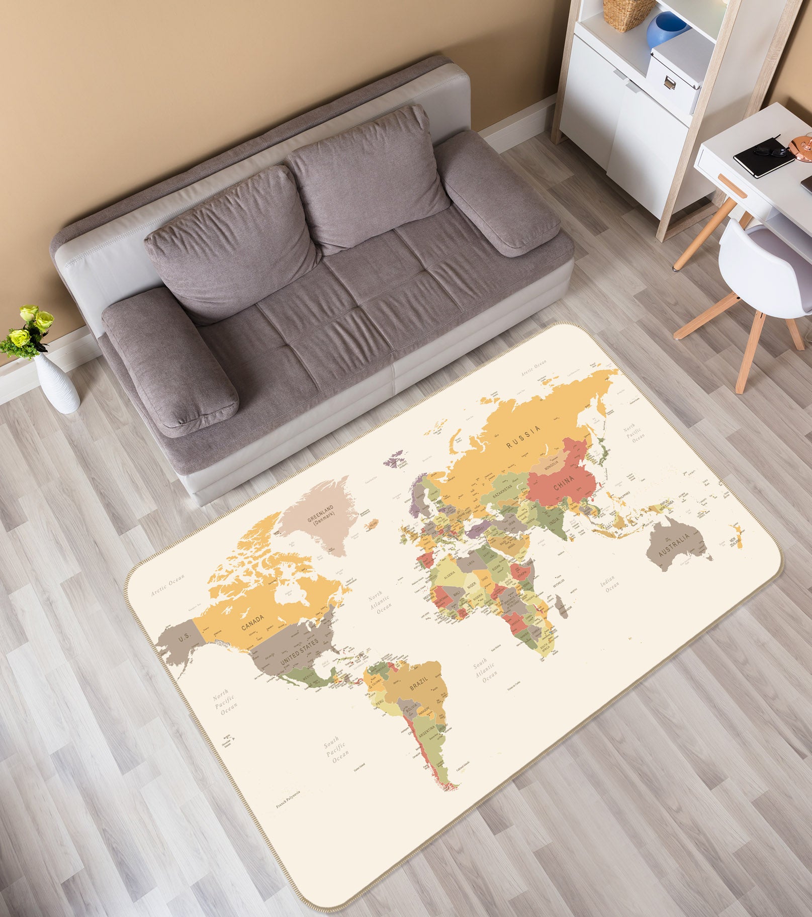 3D Map 36066 Non Slip Rug Mat