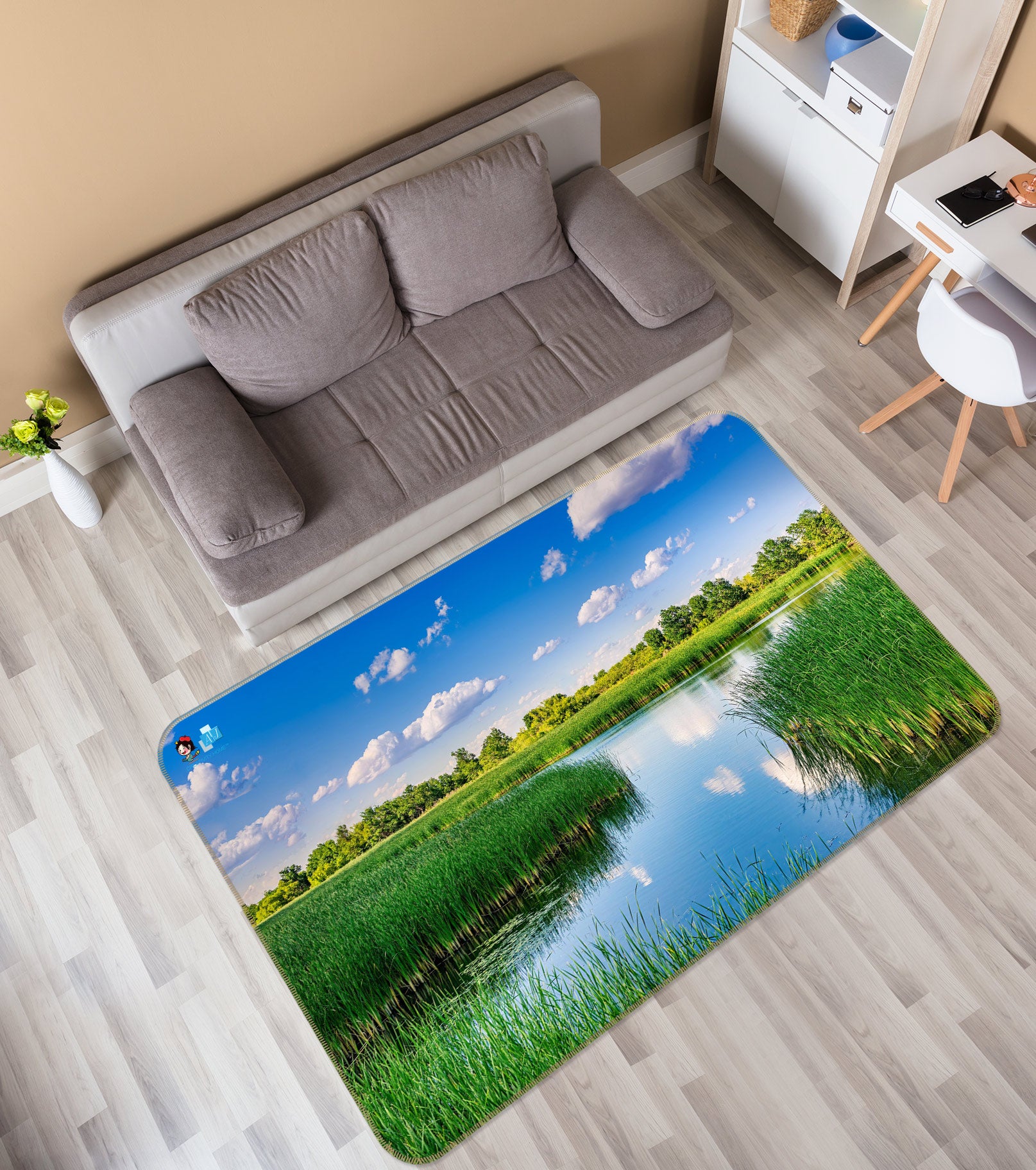 3D Lake Scenery 5129 Beth Sheridan Rug Non Slip Rug Mat