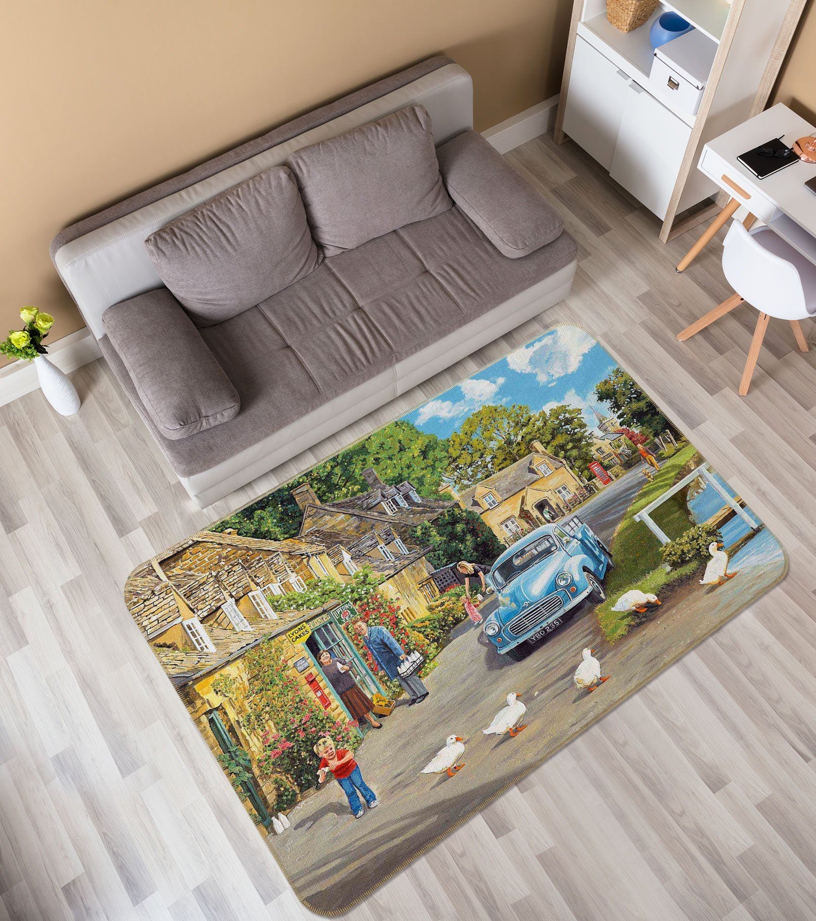 3D Car River 1061 Trevor Mitchell Rug Non Slip Rug Mat Mat AJ Creativity Home 