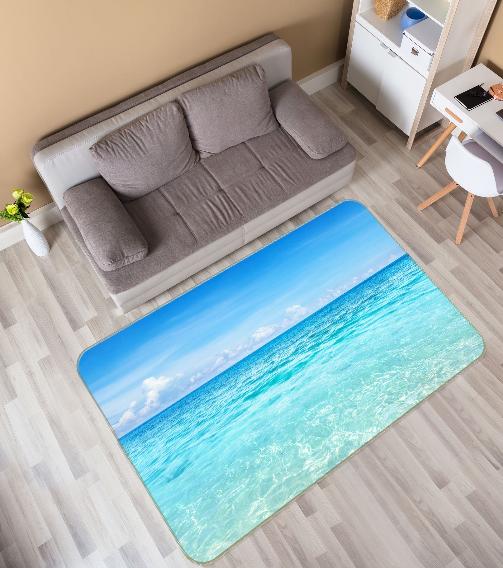 3D Seawater 77125 Non Slip Rug Mat