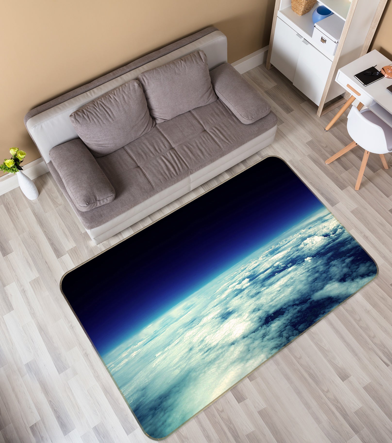 3D Clouds 75242 Non Slip Rug Mat