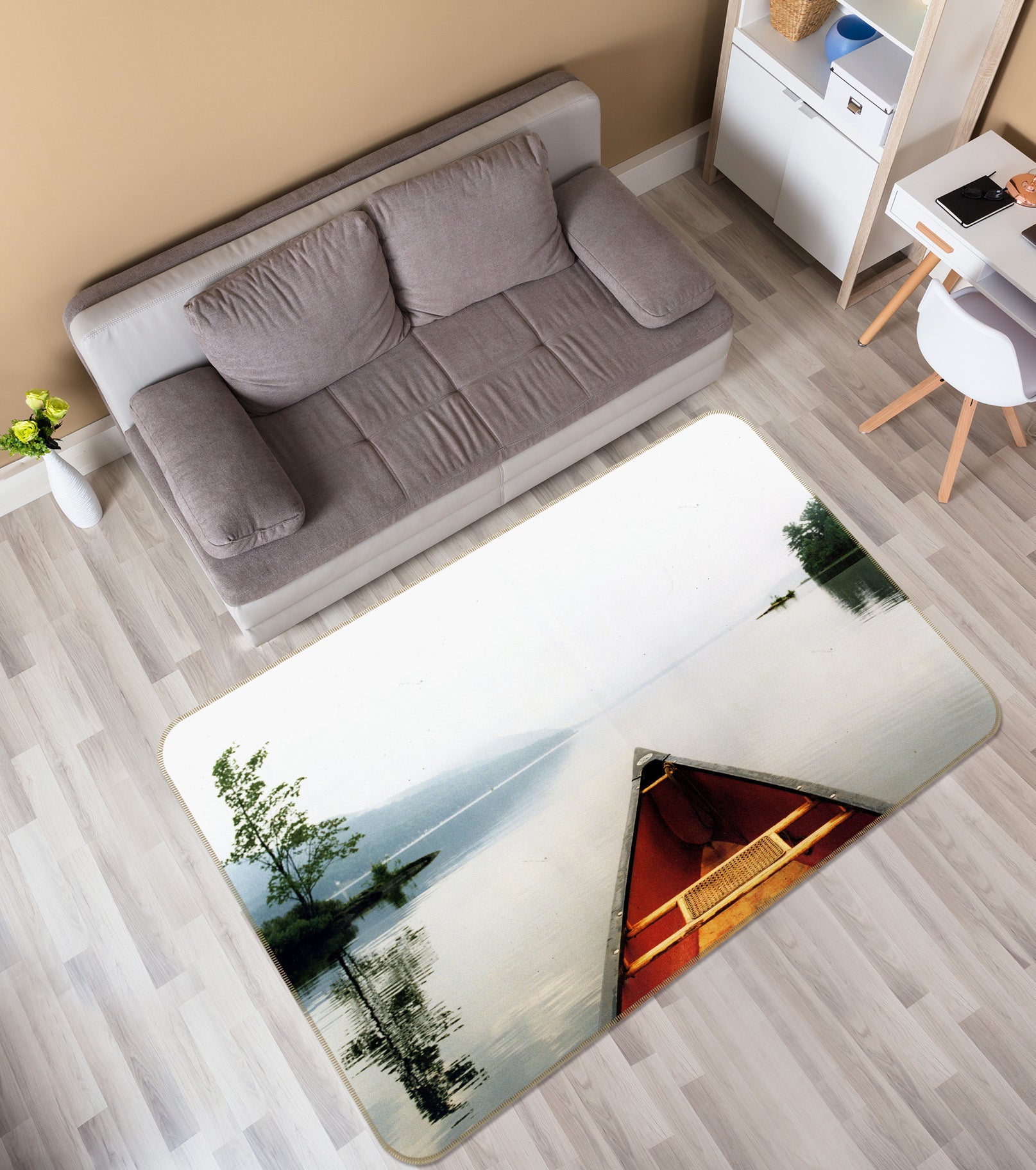 3D Ferry Lake 32065 Non Slip Rug Mat
