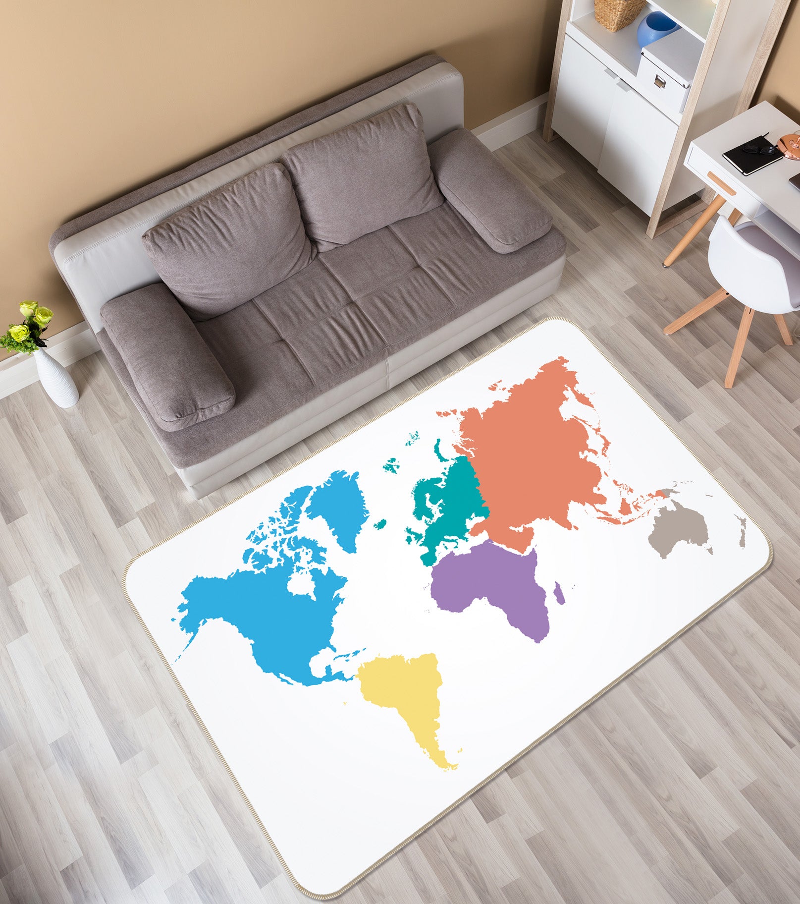 3D Map 35076 Non Slip Rug Mat