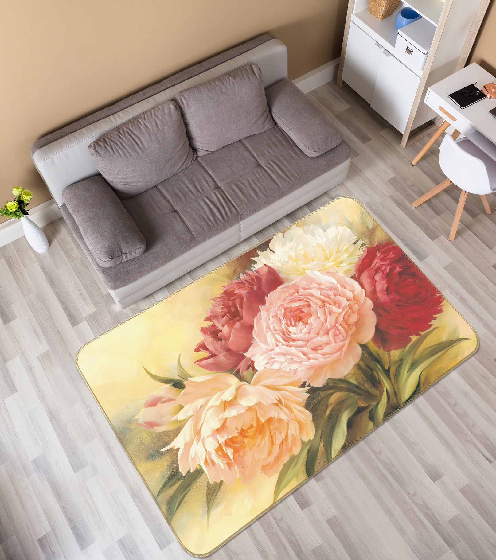 3D Flowers 32031 Non Slip Rug Mat