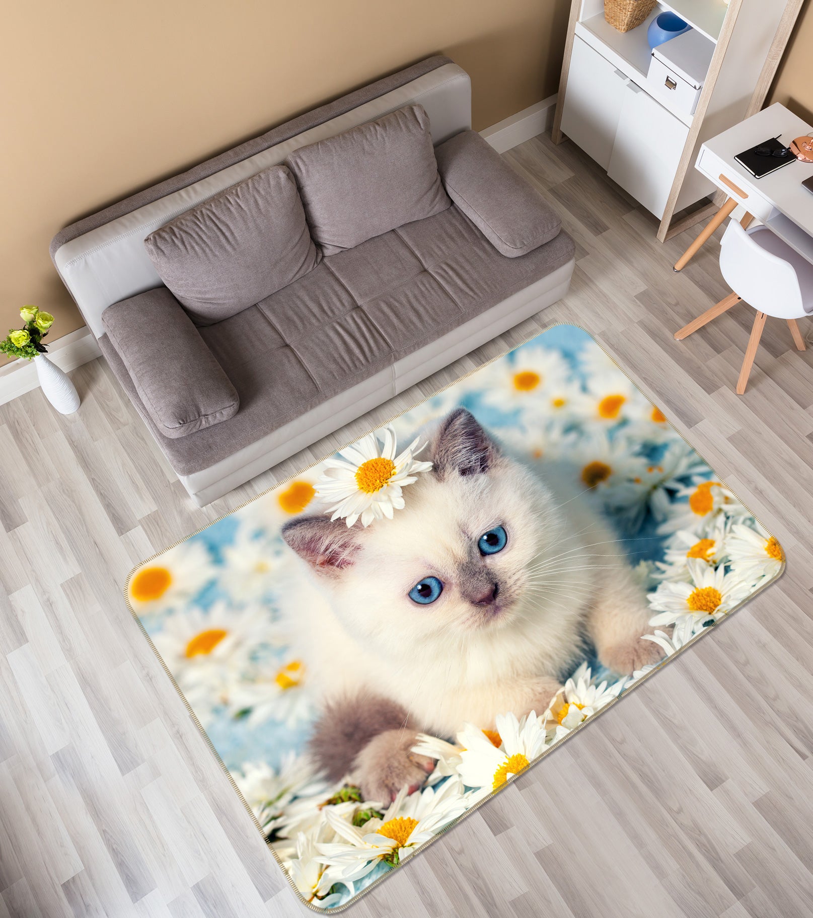3D Kitten Daisy 37040 Non Slip Rug Mat