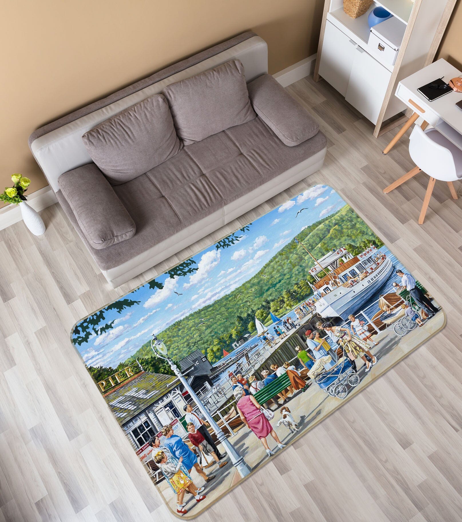 3D Lively City 1059 Trevor Mitchell Rug Non Slip Rug Mat Mat AJ Creativity Home 