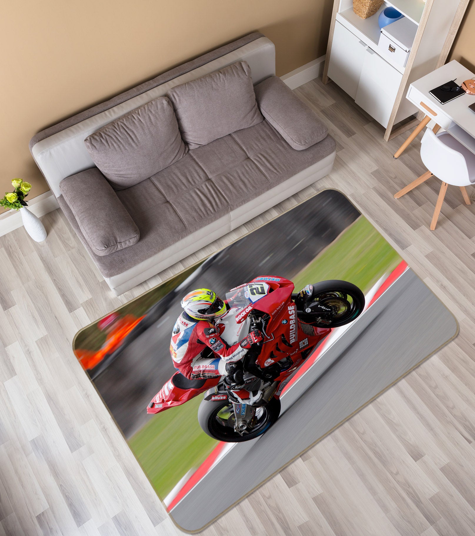 3D Motorcycle Tacer  39011 Vehicle Non Slip Rug Mat