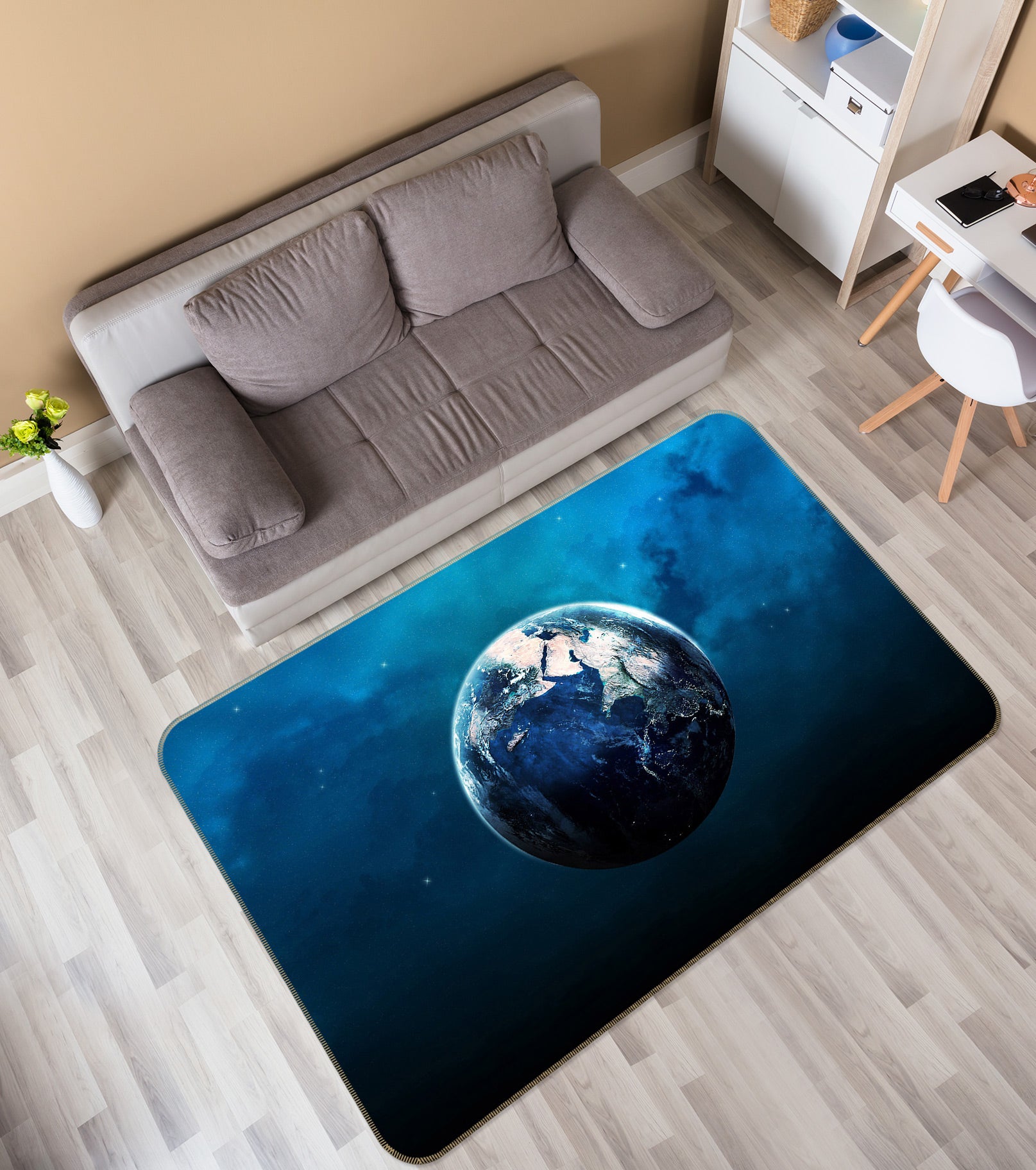 3D Earth 75155 Non Slip Rug Mat