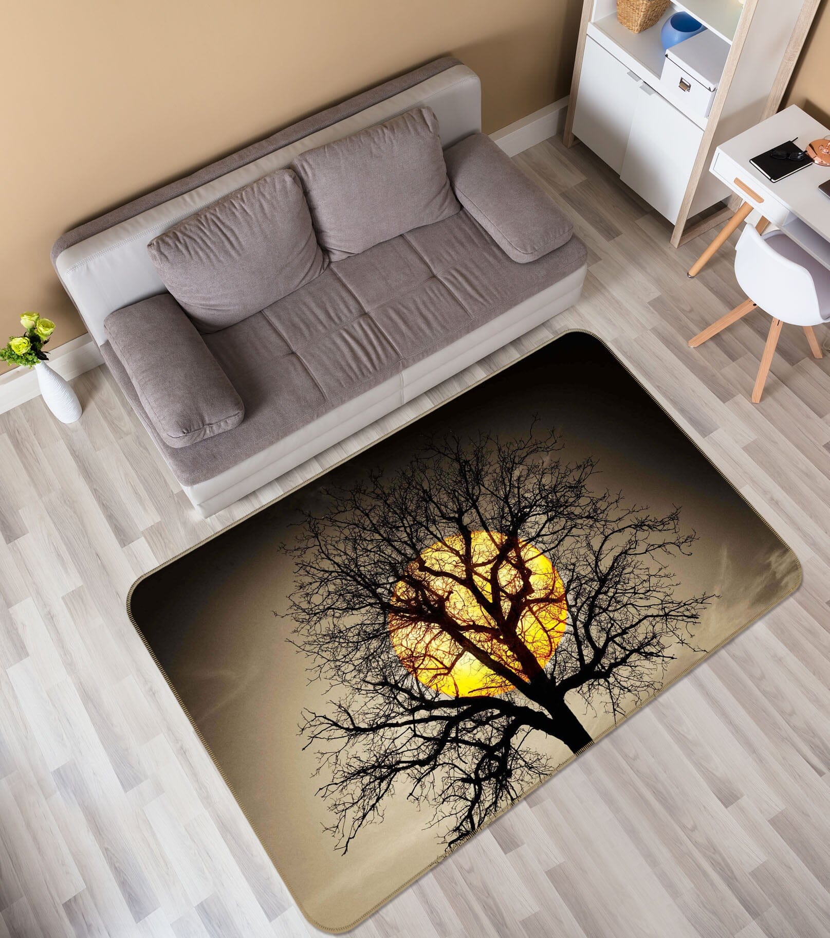 3D Dead Tree 1154 Marco Carmassi Rug Non Slip Rug Mat Mat AJ Creativity Home 