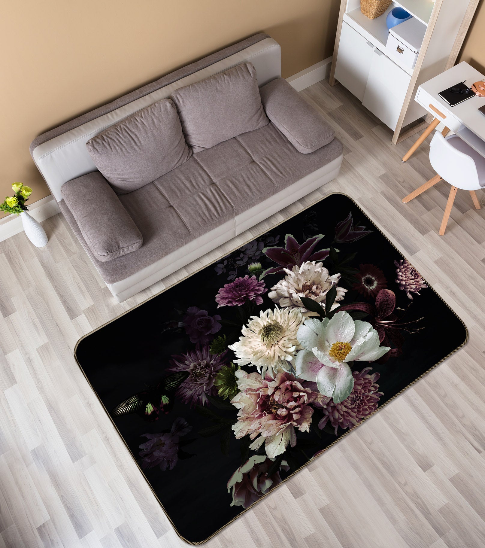 3D Bouquet 25234 Non Slip Rug Mat