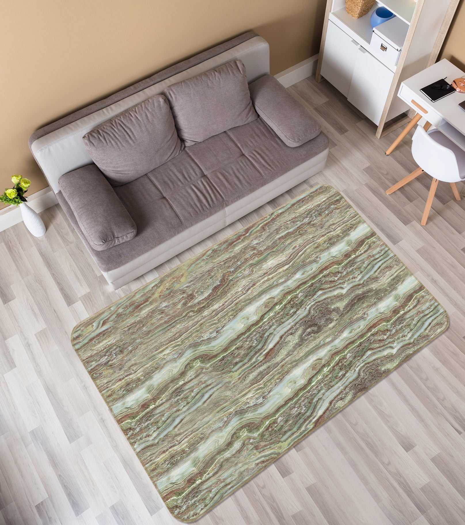 3D Marble Pattern 27120 Non Slip Rug Mat