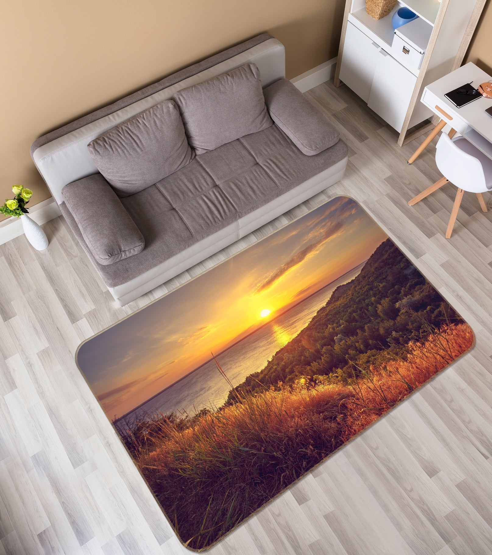 3D Lawn Lake 29164 Non Slip Rug Mat