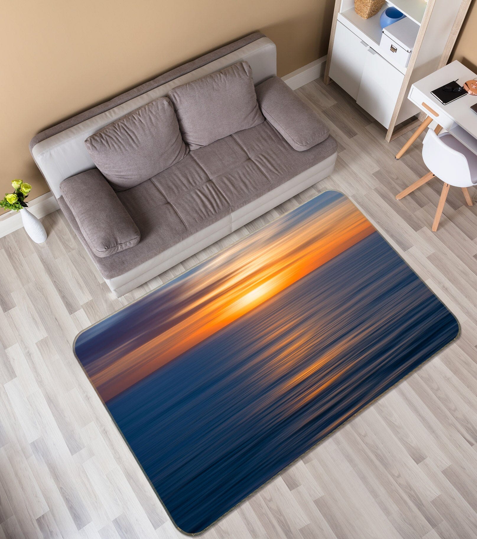 3D Sunset Sea 1186 Marco Carmassi Rug Non Slip Rug Mat Mat AJ Creativity Home 