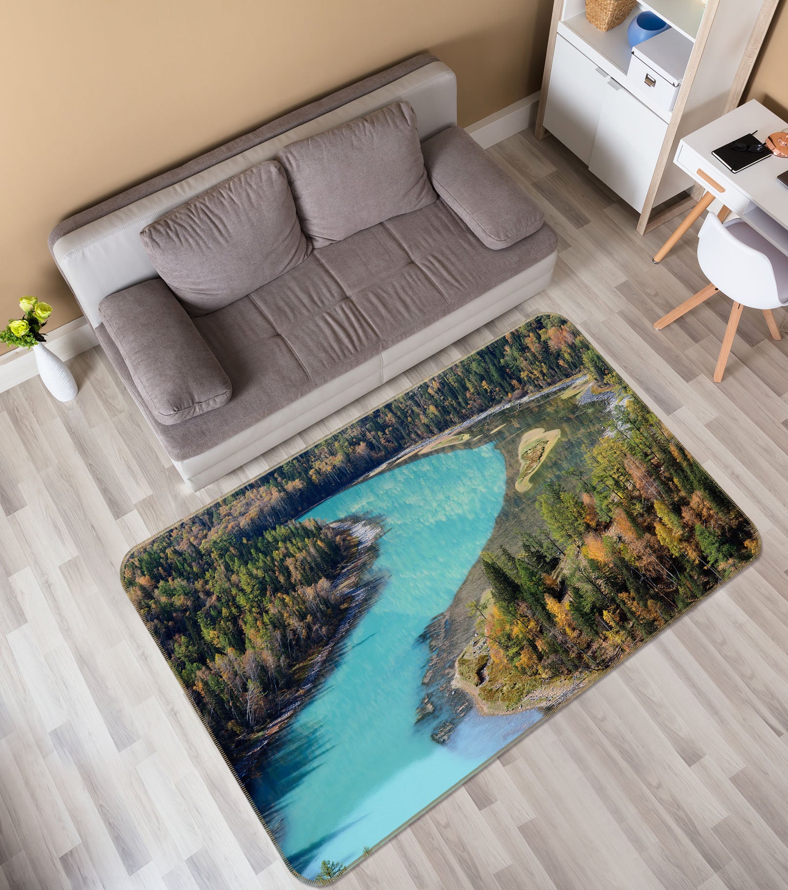 3D River 27107 Non Slip Rug Mat