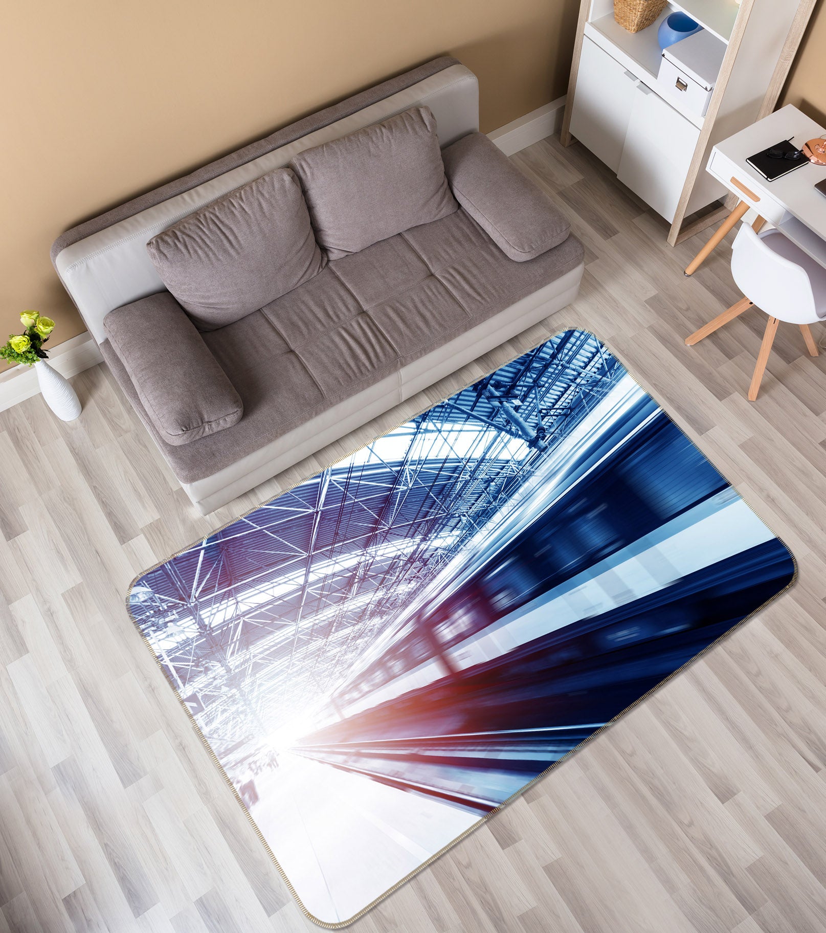 3D High-Speed Rail 68090 Vehicle Non Slip Rug Mat