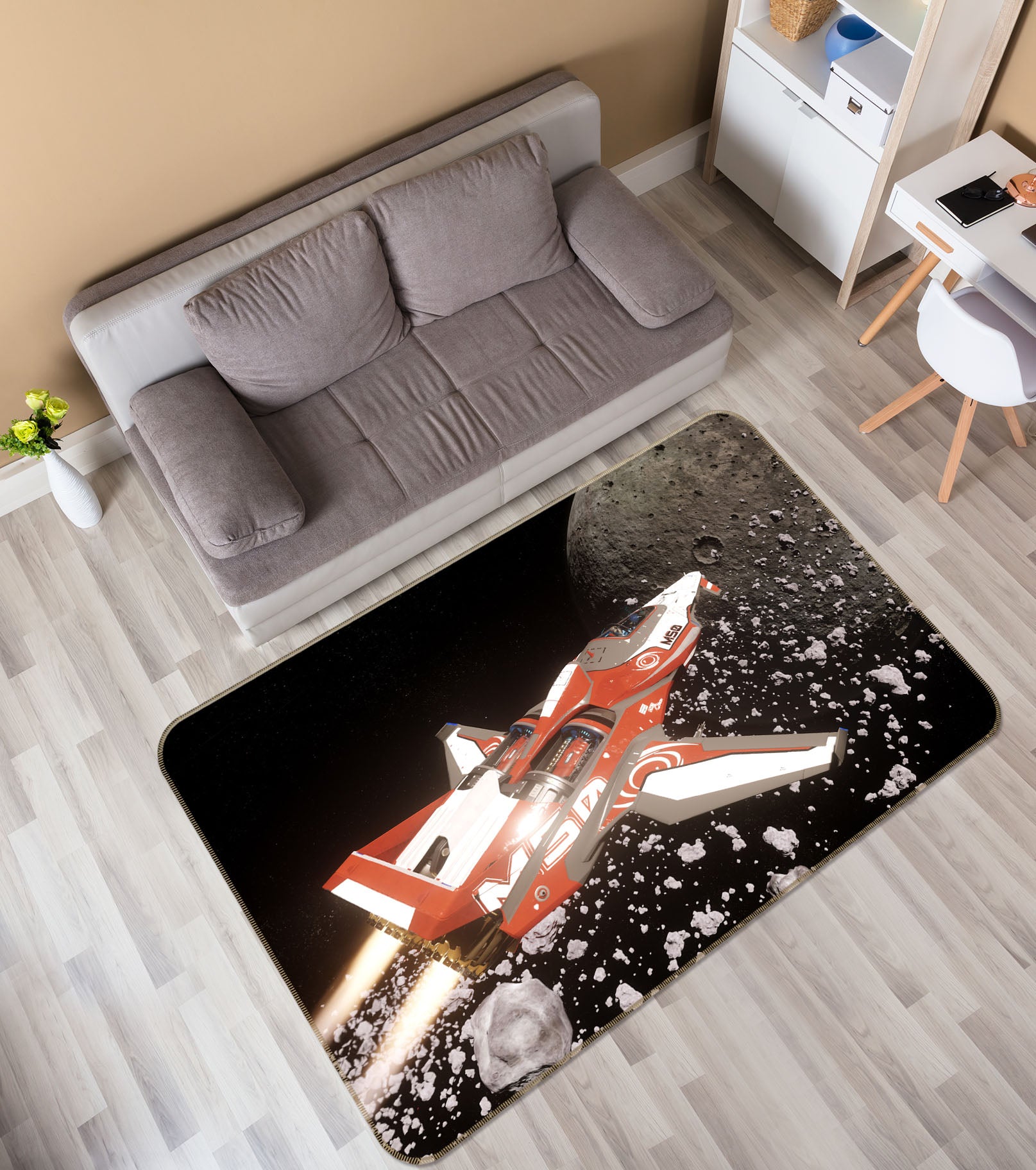 3D Spacecraft 68069 Vehicle Non Slip Rug Mat