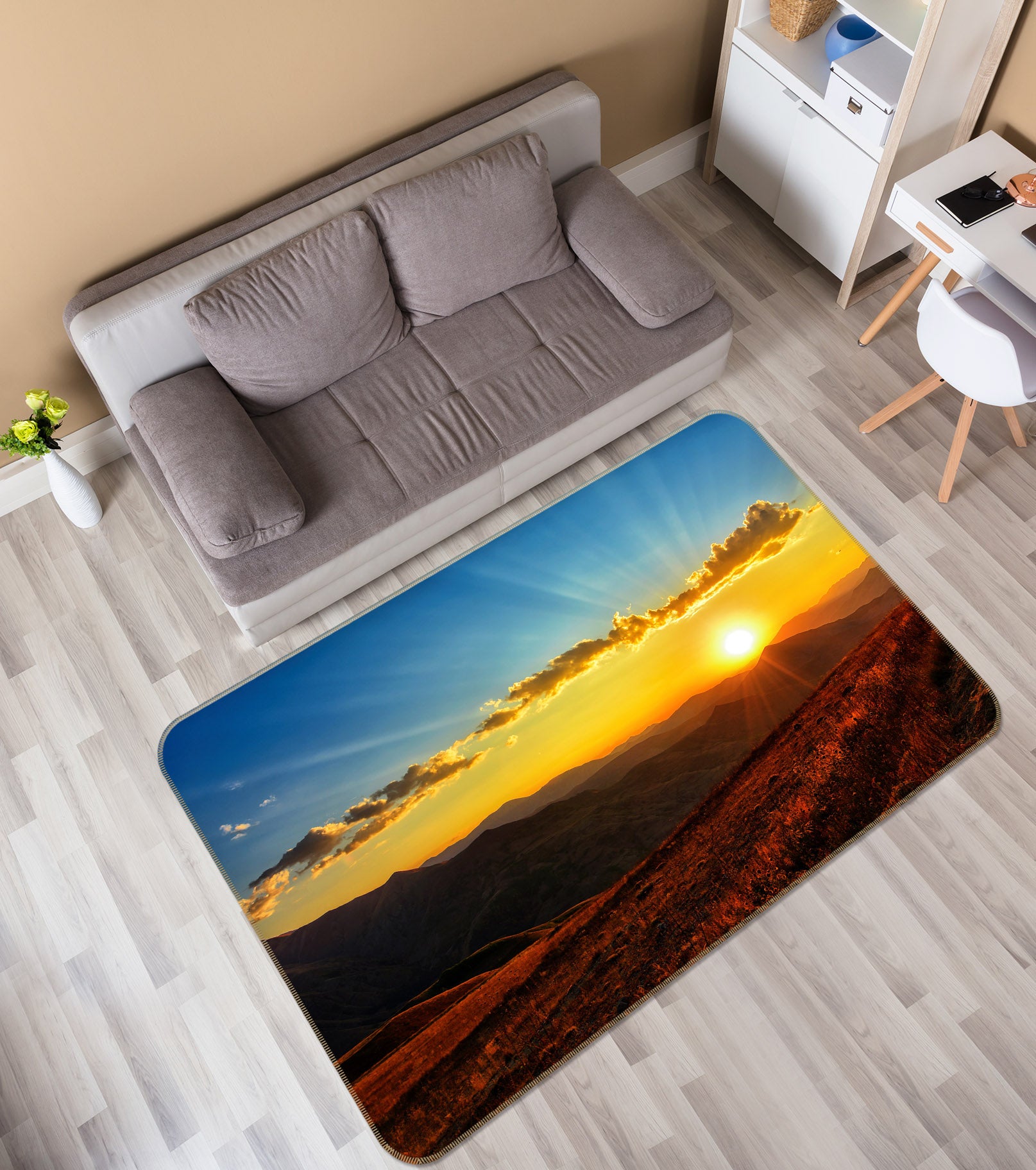 3D Grass Sun 36199 Non Slip Rug Mat