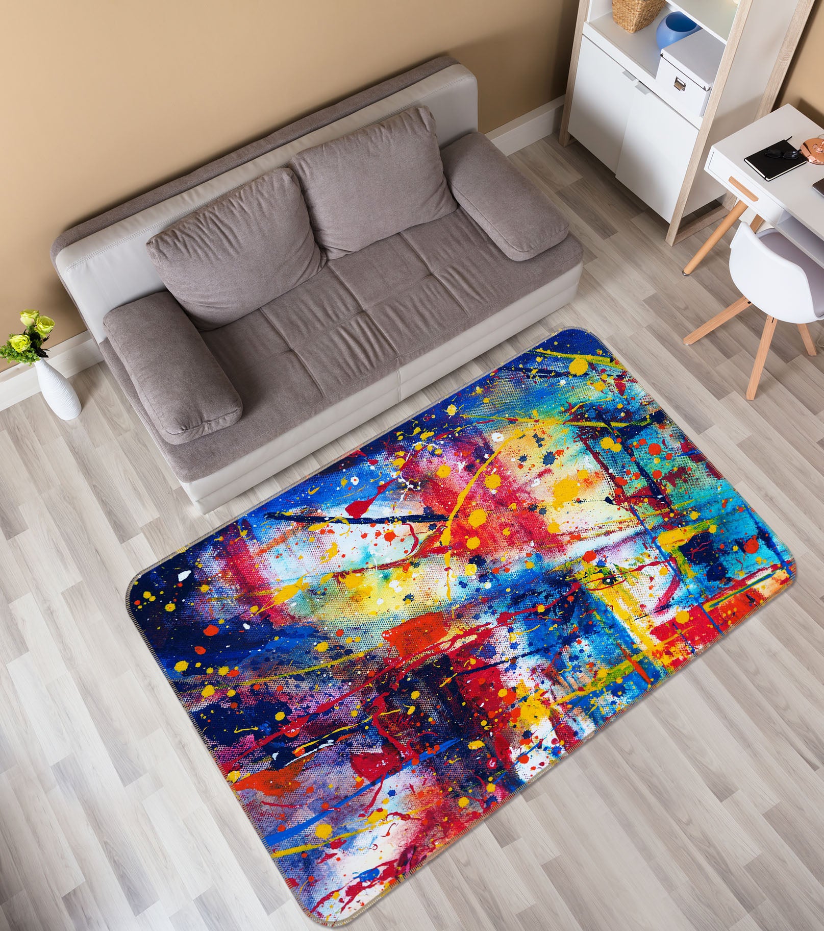 3D Pattern 34074 Non Slip Rug Mat