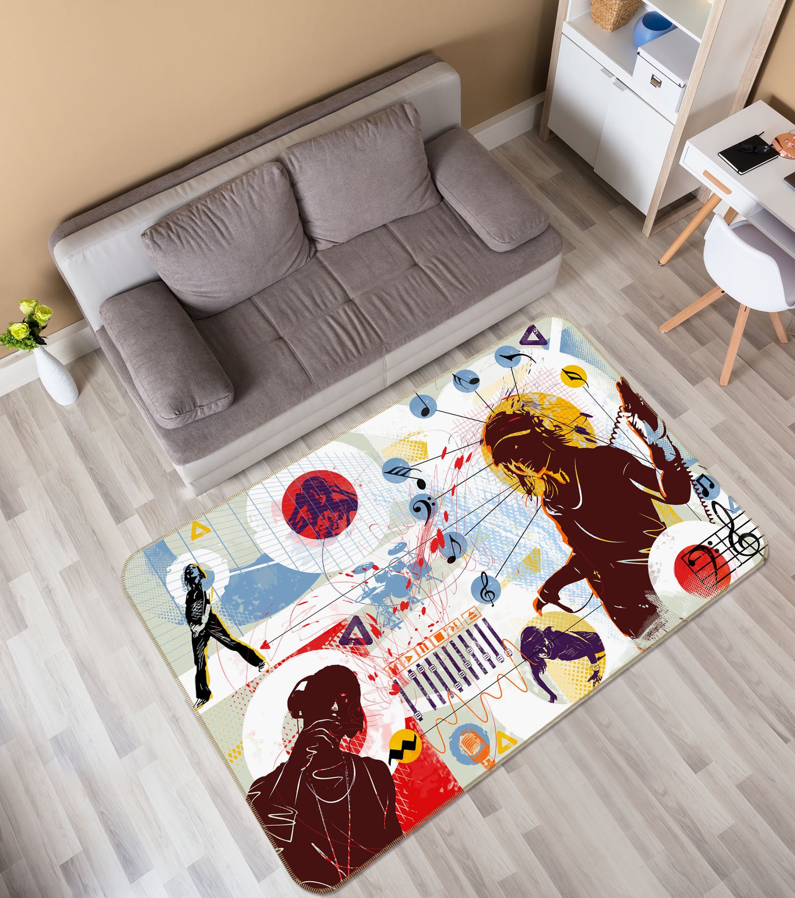 3D Musician 35229 Non Slip Rug Mat