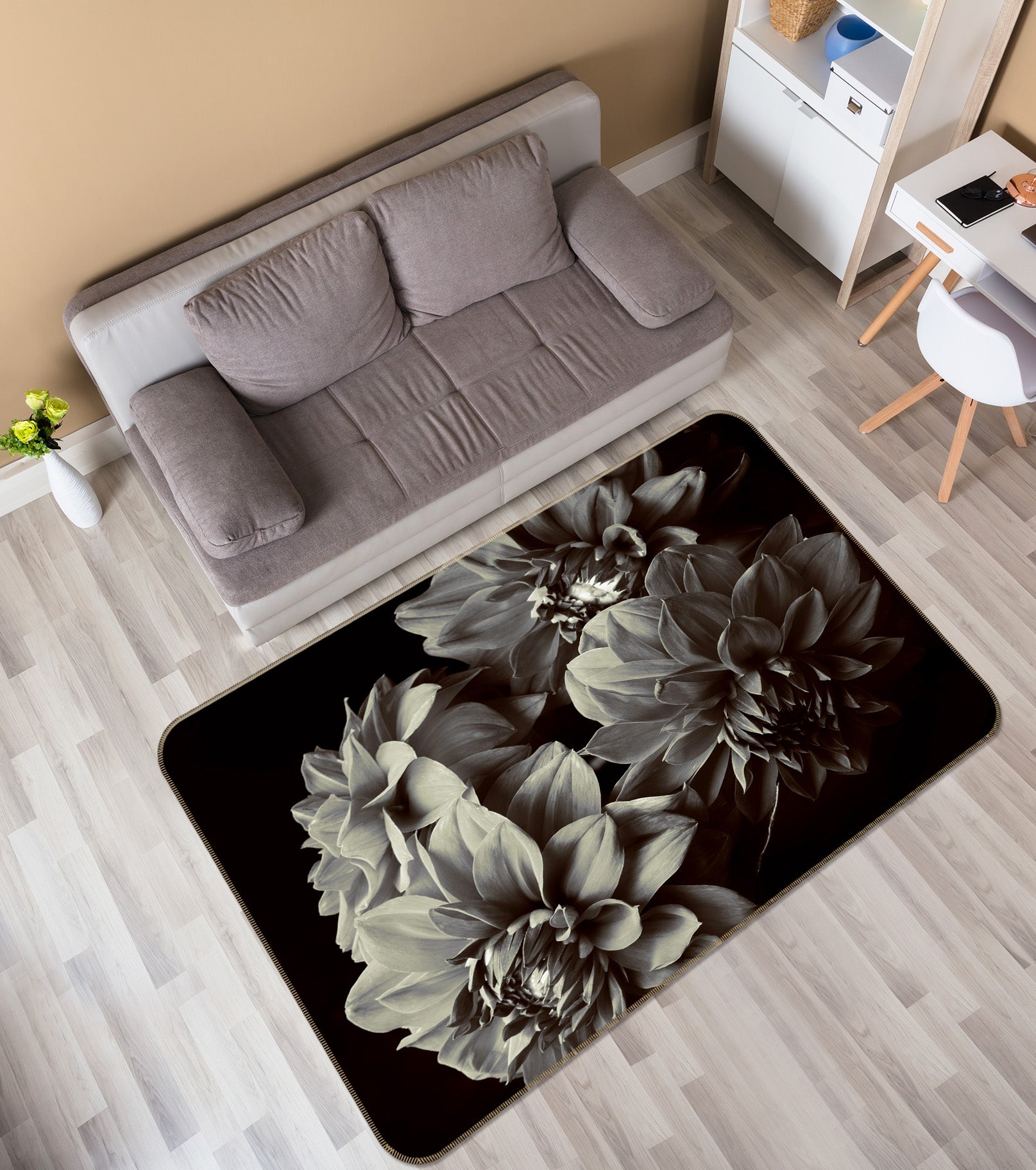 3D Flowers 34176 Non Slip Rug Mat