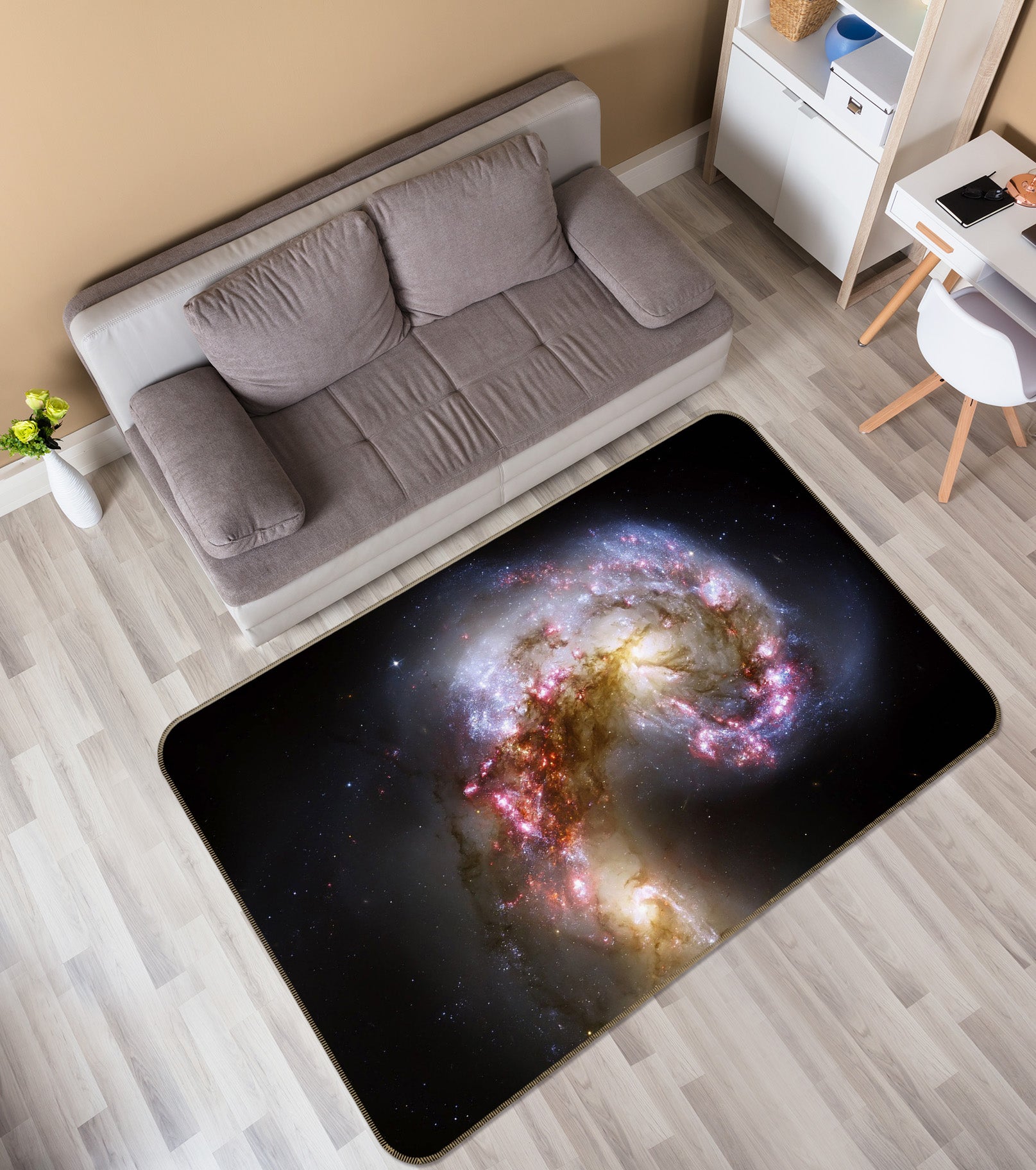 3D Galaxy Starry Sky 31132 Non Slip Rug Mat